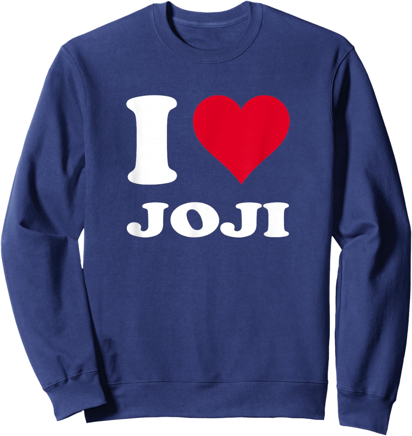 Red Heart I Love Joji Sweatshirt - Sweatshirt | Navy