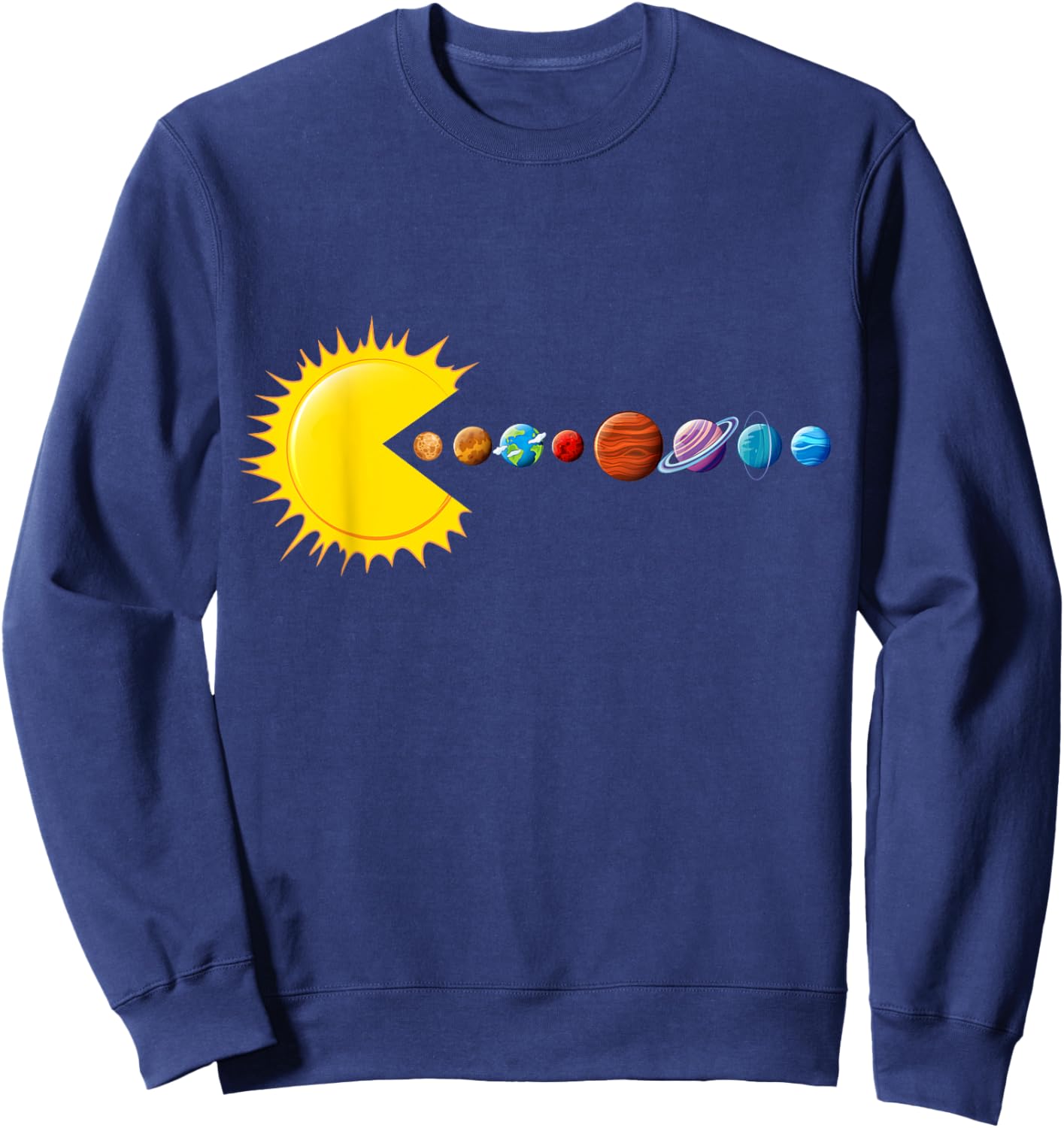 Funny Solar System - Astronauts Space Video Games Sweatshirt - Sweatshirt | Navy