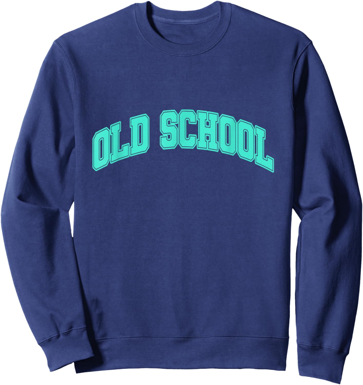 Teal Aqua Old School Teal Aqua Graphic Sweatshirt - Sweatshirt | Navy