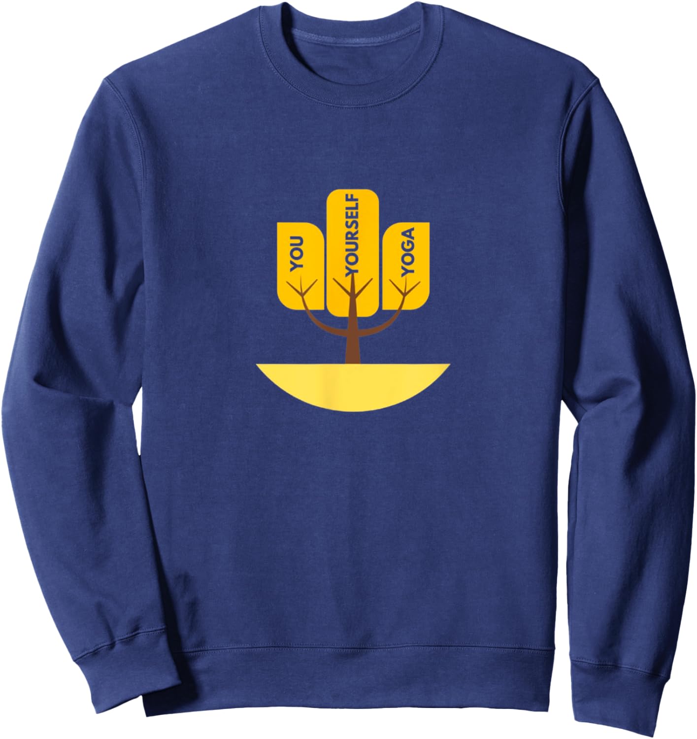 You, Yourself, and Yoga Studio Logo Sweatshirt - Sweatshirt | Navy