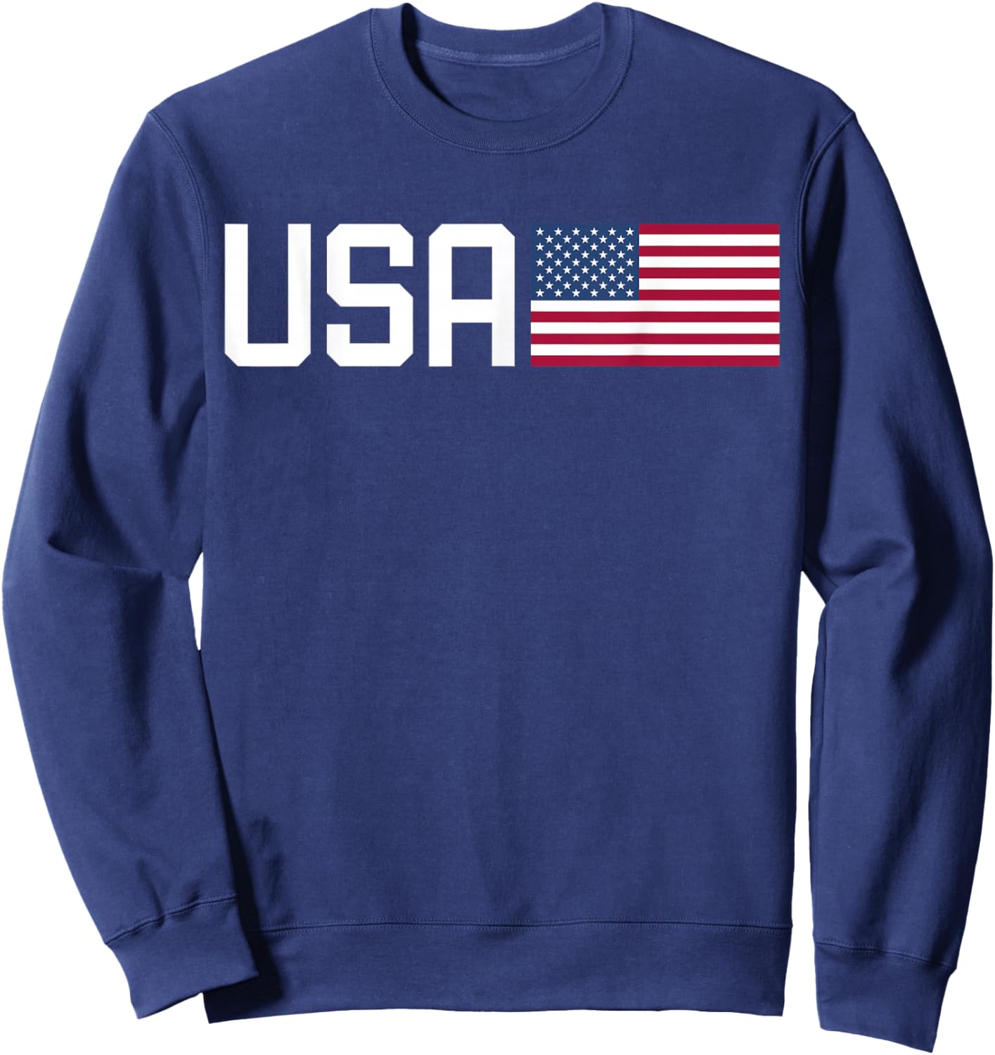 USA Shirt Women Men Kids American Flag 4th of July Patriotic Sweatshirt - Sweatshirt | Navy