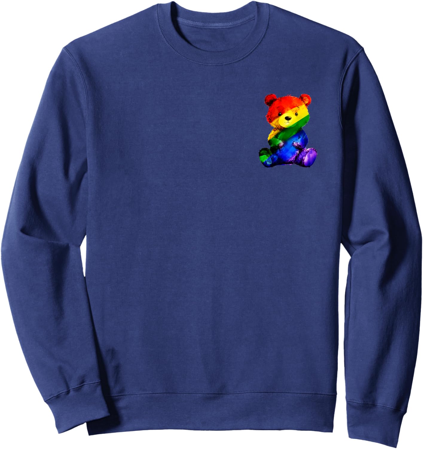 Bear Lover Pride Month Proud Husbear Rainbow Gay Pride LGBT Sweatshirt - Sweatshirt | Navy