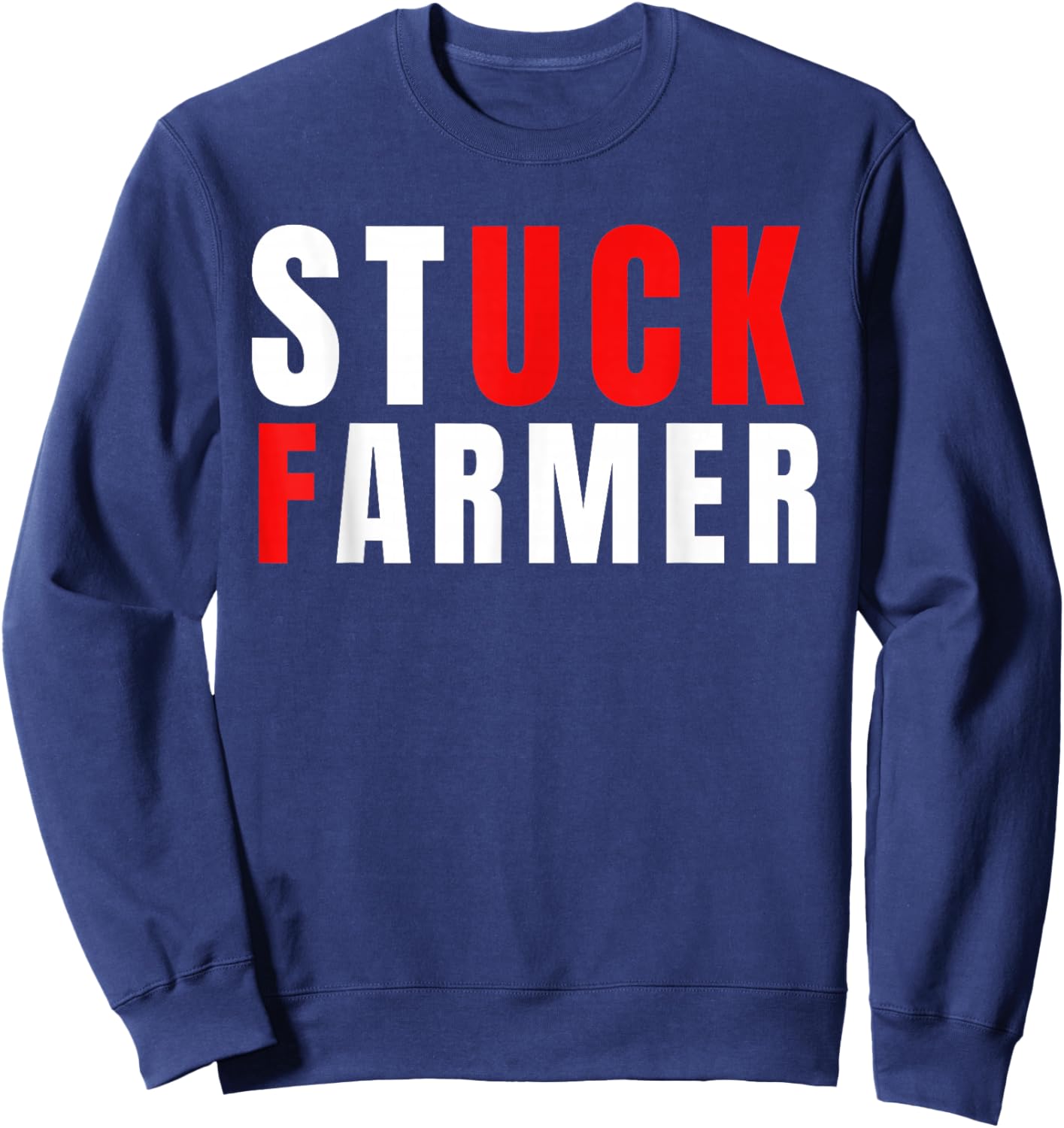 Funny Stuck Farmer Keir Starmer Parody - Political Humor Sweatshirt - Sweatshirt | Navy