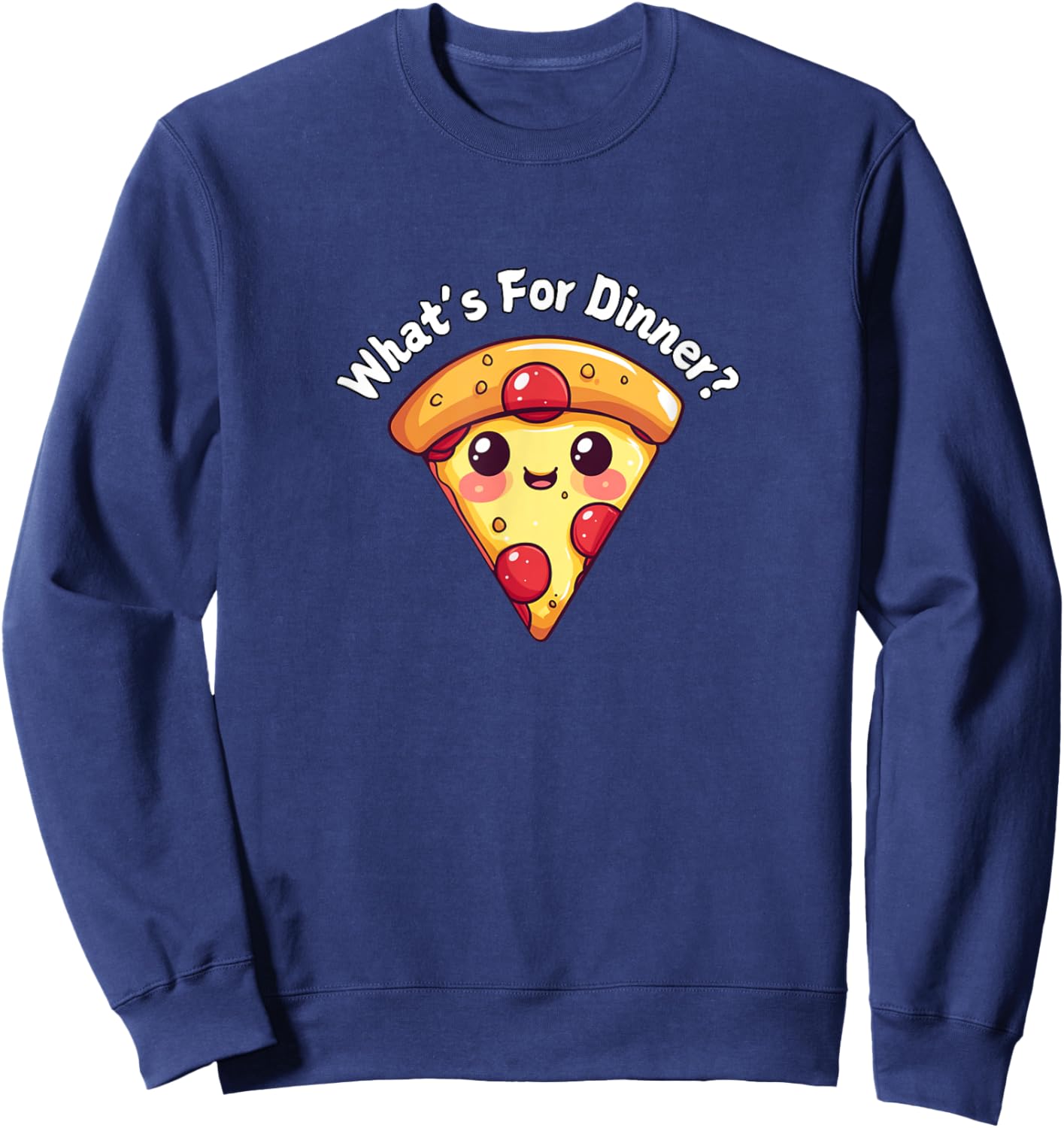 What's For Dinner? Pepperoni Pizza Sweatshirt - Sweatshirt | Navy