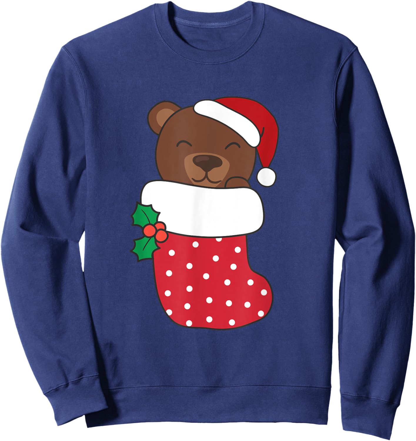 Cute Bears In Christmas Socks For Christmas Bear Sweatshirt - Sweatshirt | Navy