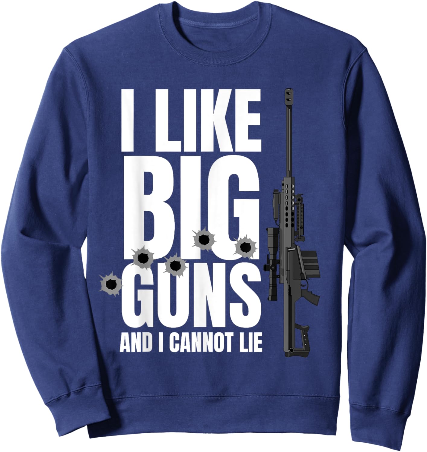 Barrett 50Cal Gun Love 2nd Amendment Adult Pro Gun Men Women Sweatshirt - Sweatshirt | Navy
