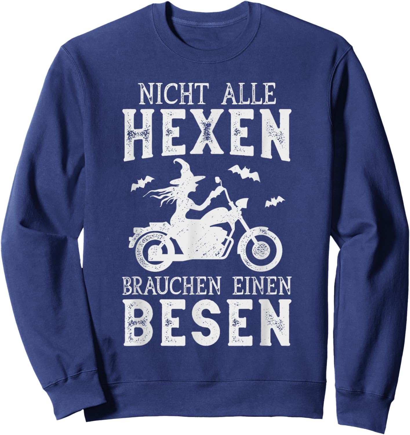 Biker Frau Motorradfahrerin Hexe Motorrad Sweatshirt - Sweatshirt | Navy