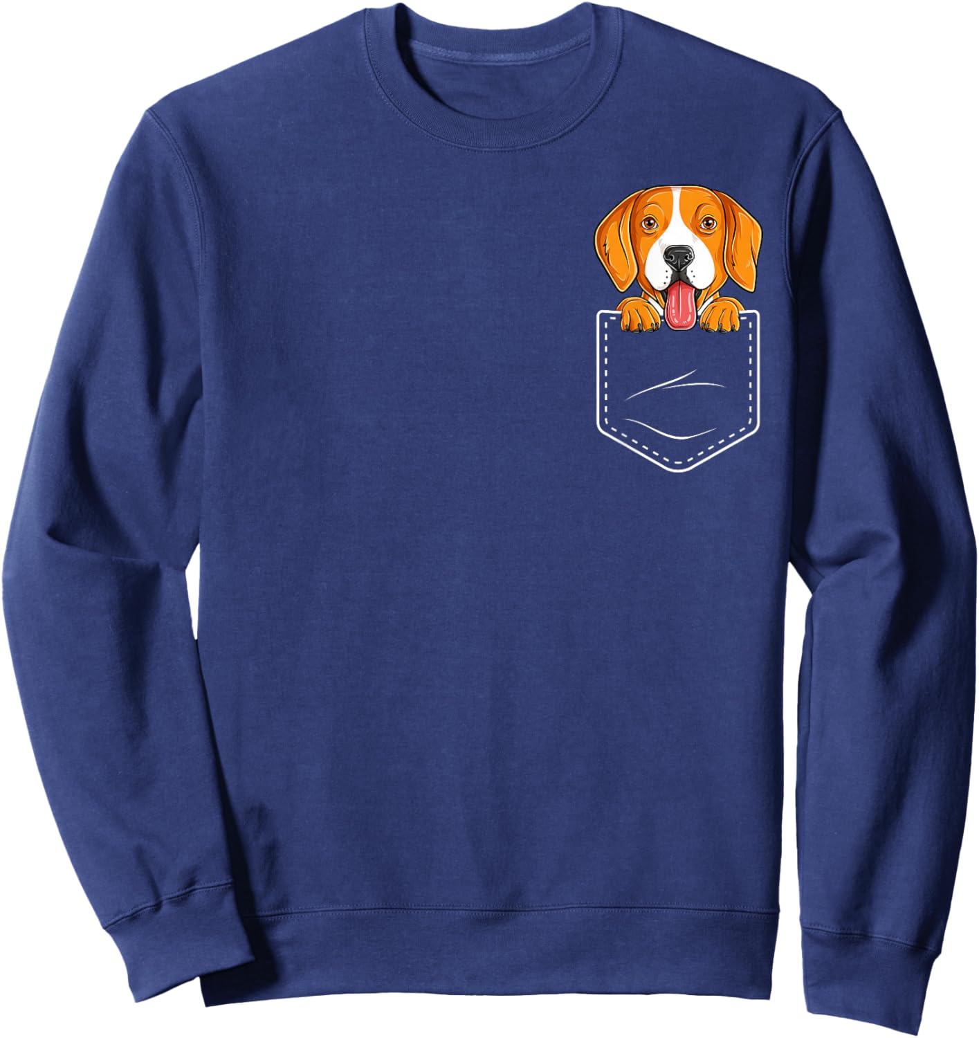 Beagle Dog In The Pocket Funny Beagle Lovers Men Women Kids Sweatshirt - Sweatshirt | Navy
