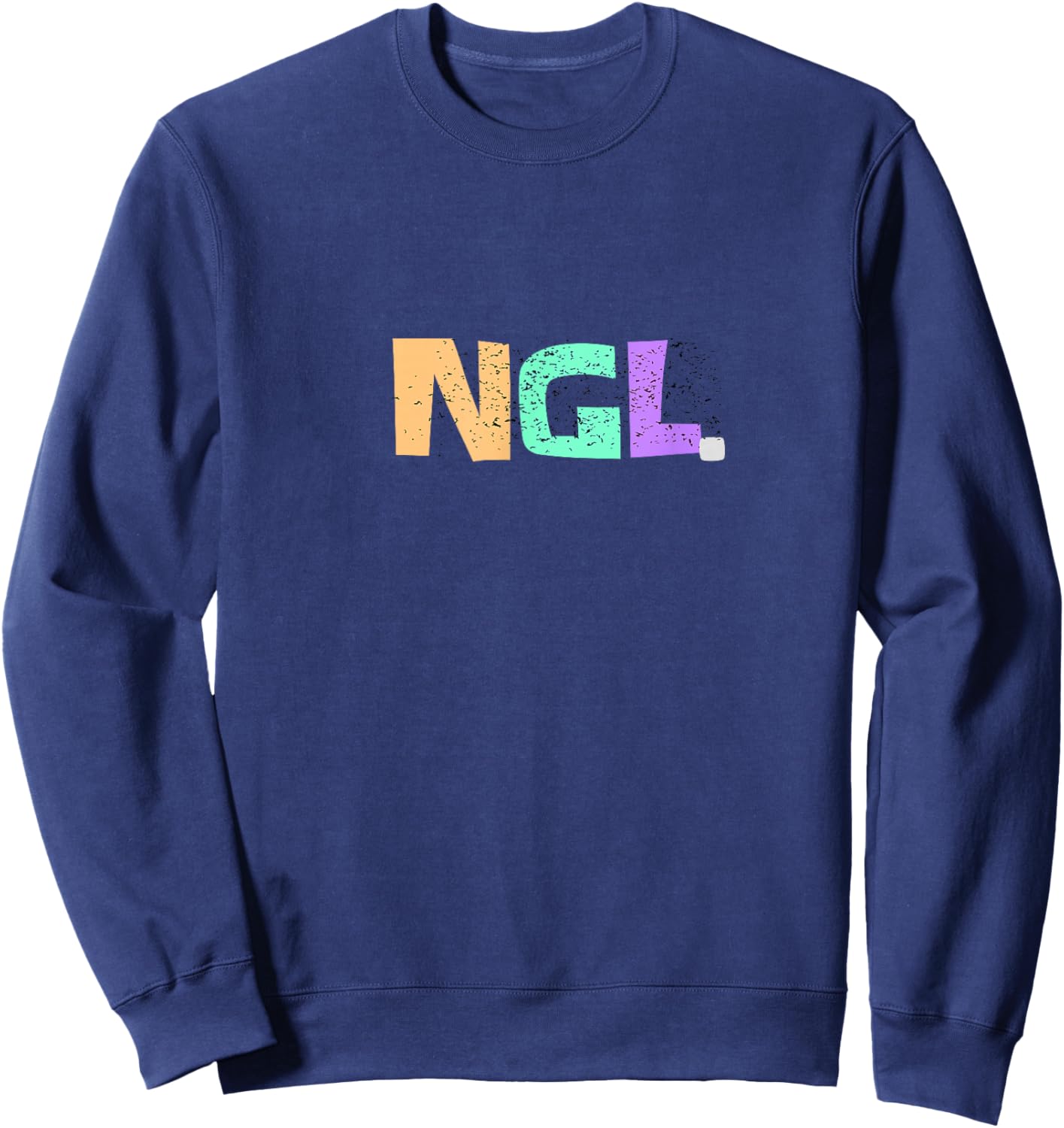NGL Socially Inspired Text Designed Sweatshirt - Sweatshirt | Navy