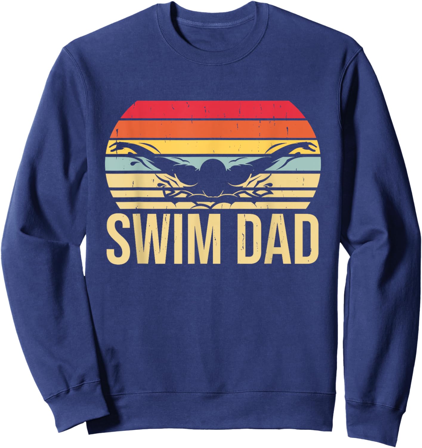 Swim Dad Swimming Butterfly Sweatshirt - Sweatshirt | Navy