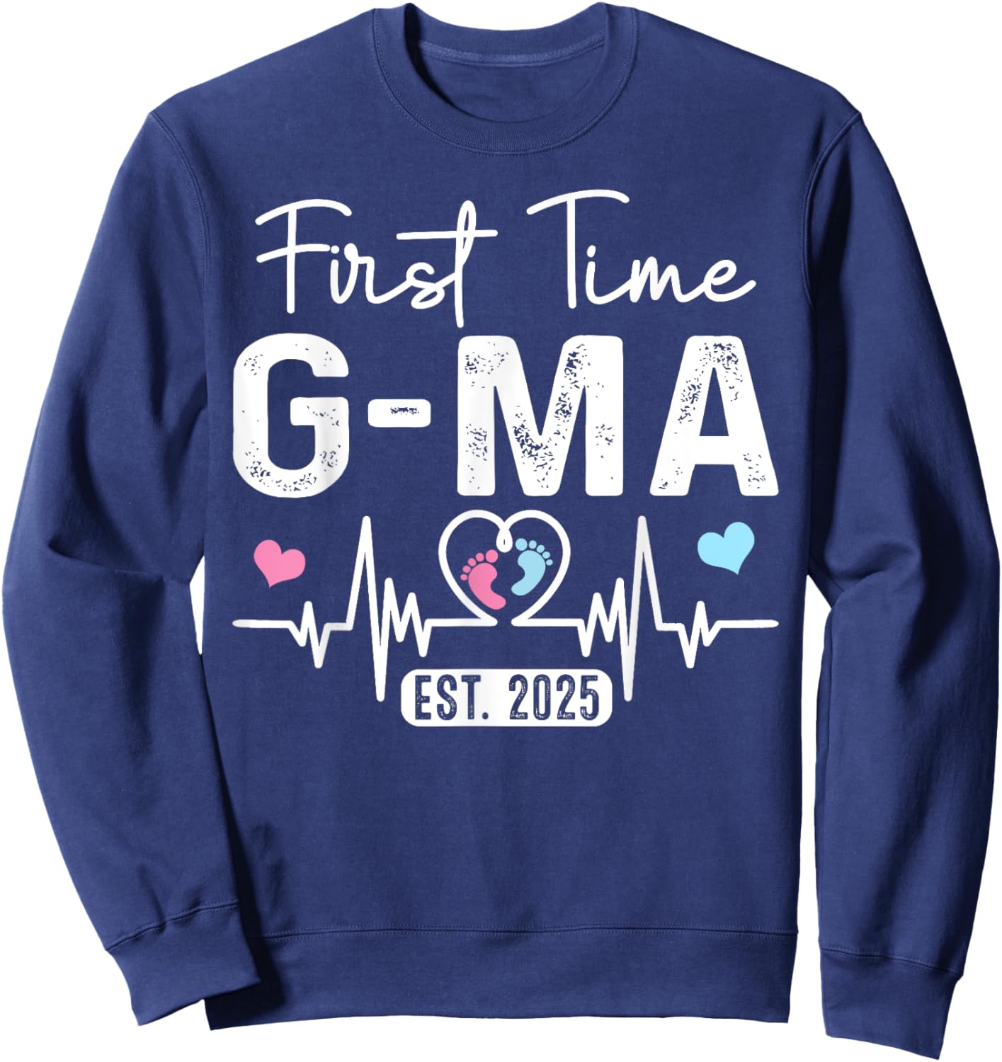 Vintage First Time G-Ma Est. 2025 New G-Ma Sweatshirt - Sweatshirt | Navy
