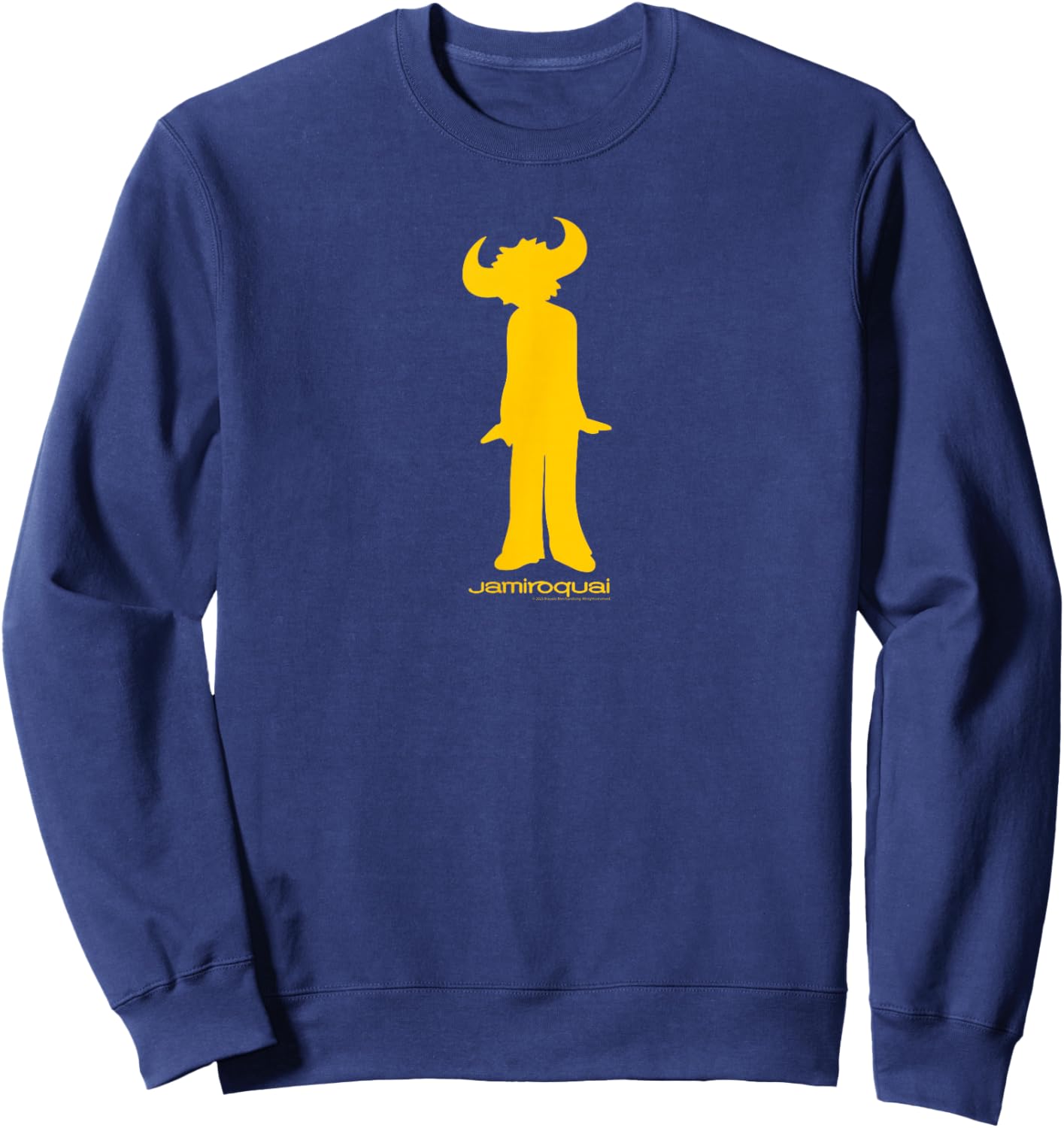 Official Jamiroquai Yellow Buffalo Man Funk Jazz Vintage Sweatshirt - Sweatshirt | Navy