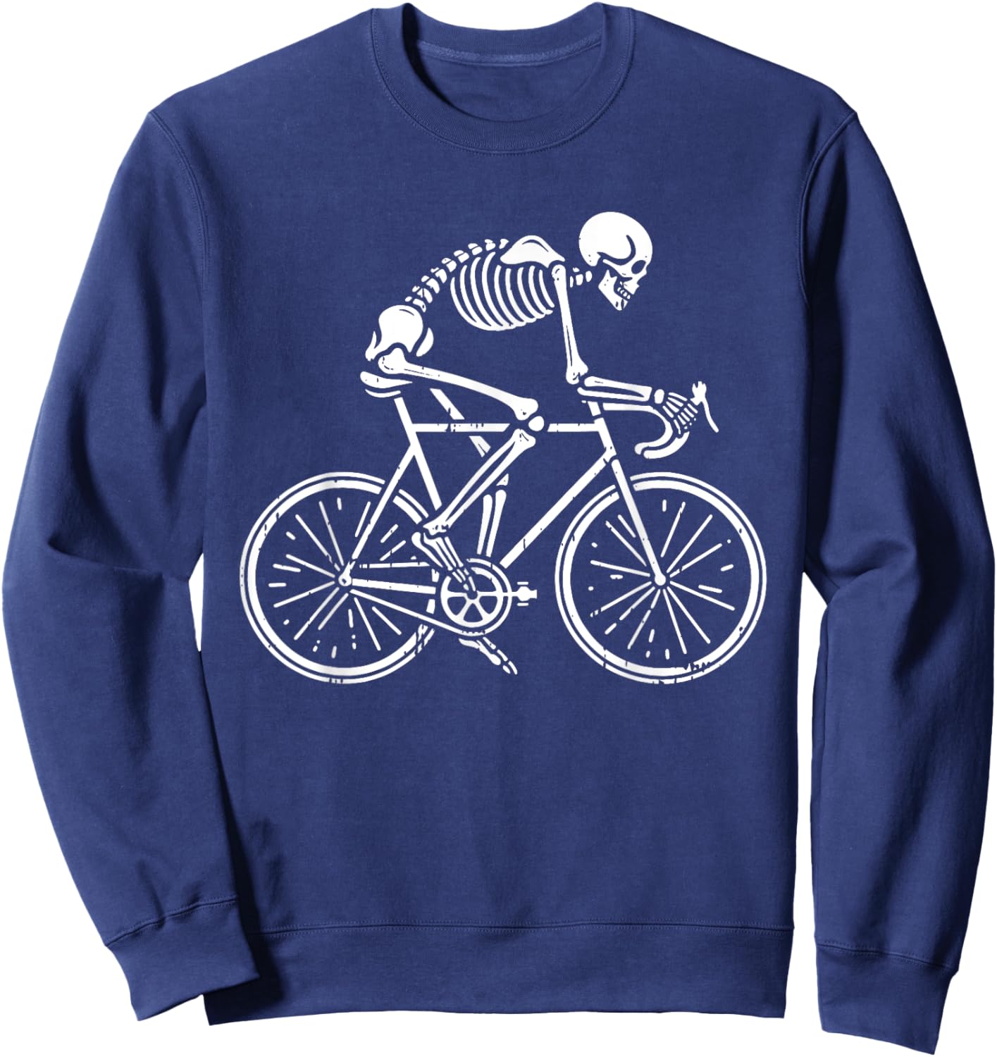 Skeleton Road Bike Bicycle Biking Cycling Biker Cyclist Sweatshirt - Sweatshirt | Navy