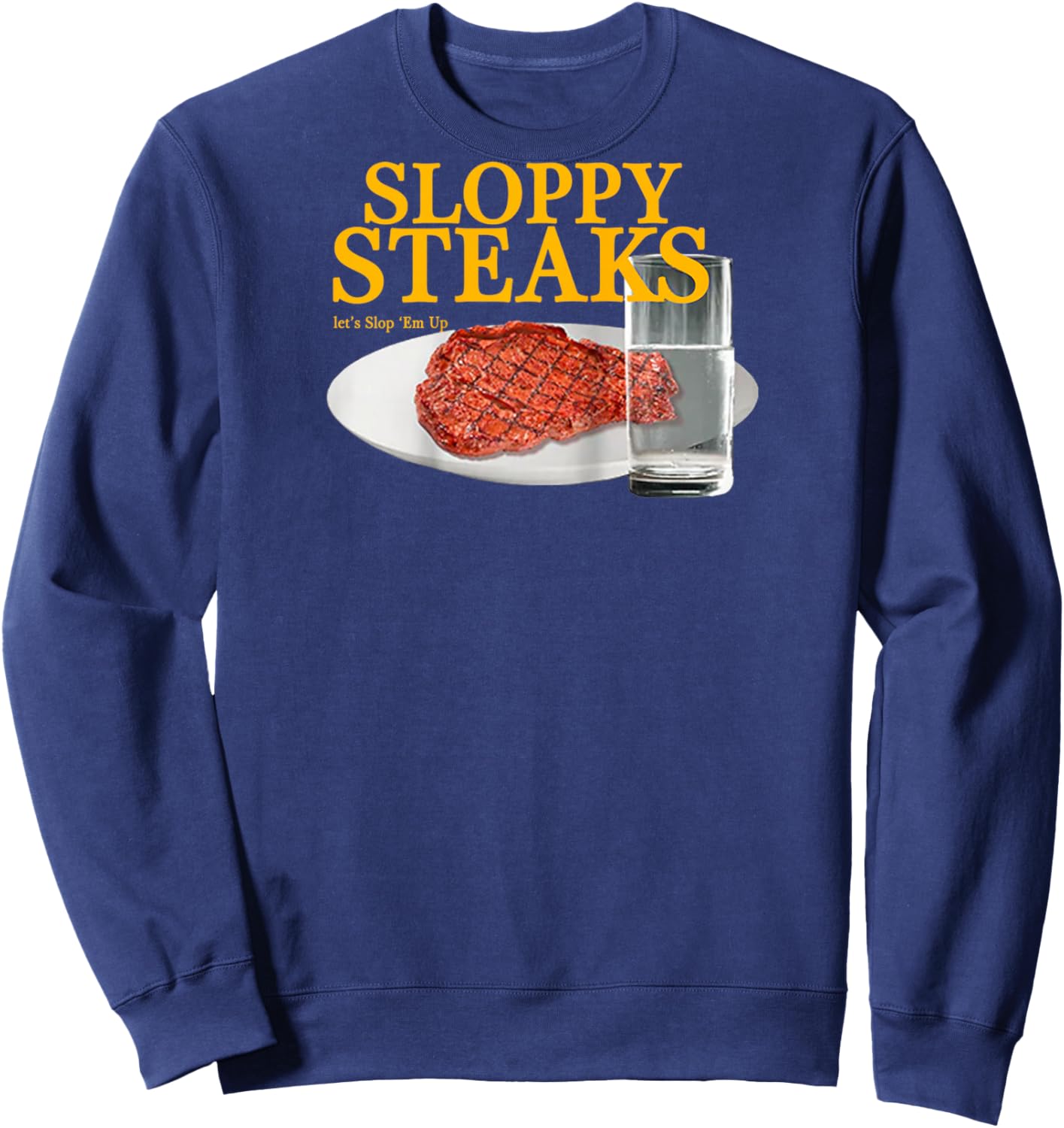 Vintage Sloppy Steaks I Think You Should Leave Raglan Baseball Sweatshirt - Sweatshirt | Navy