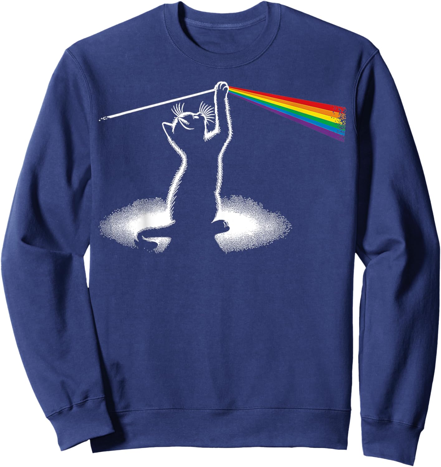 Funny Cat Rock Music Cat Lover Rock Gifts Women Kids Sweatshirt - Sweatshirt | Navy