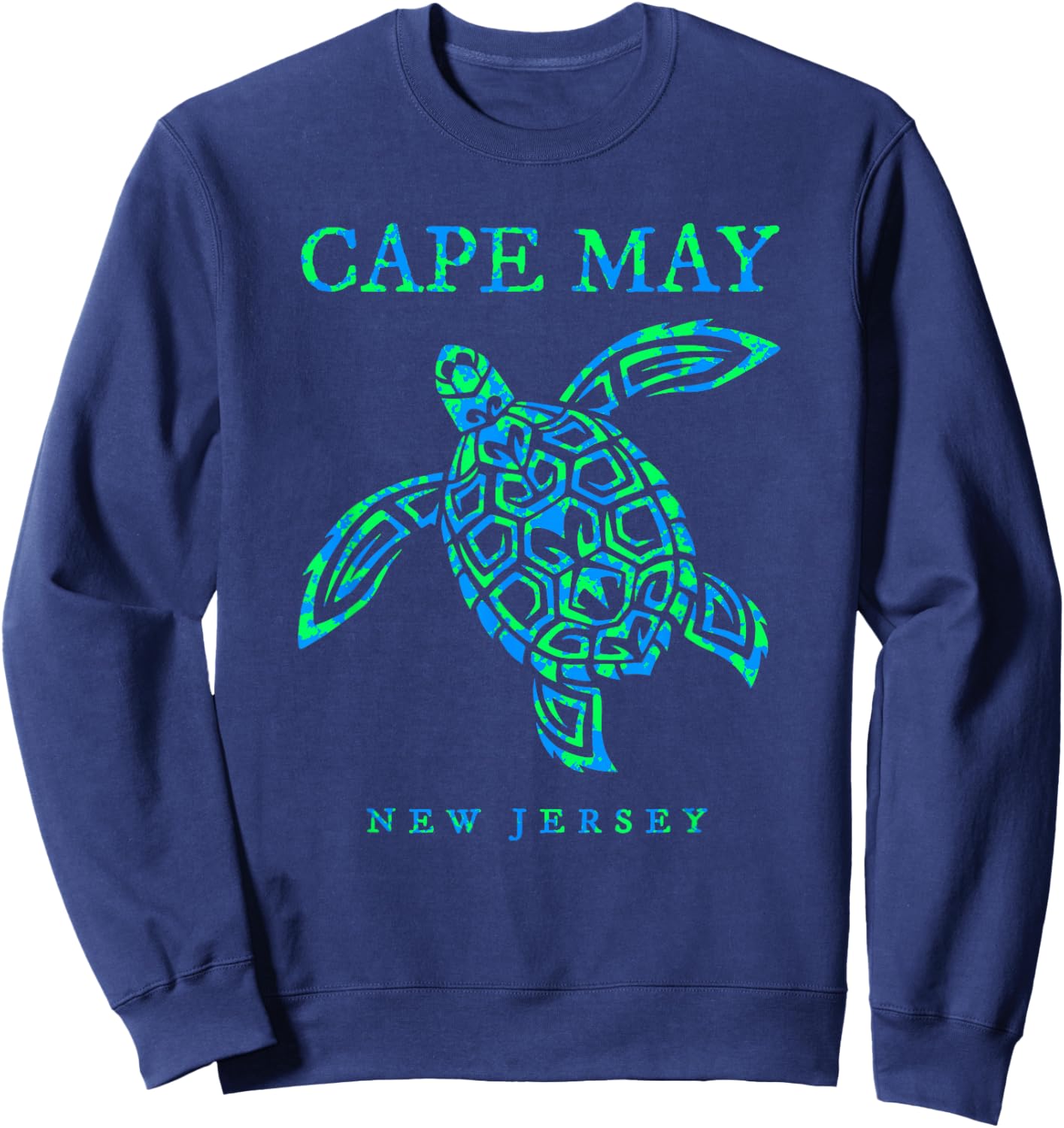 Cape May New Jersey NJ Sea Turtle Boys Girls Toddler Sweatshirt - Sweatshirt | Navy