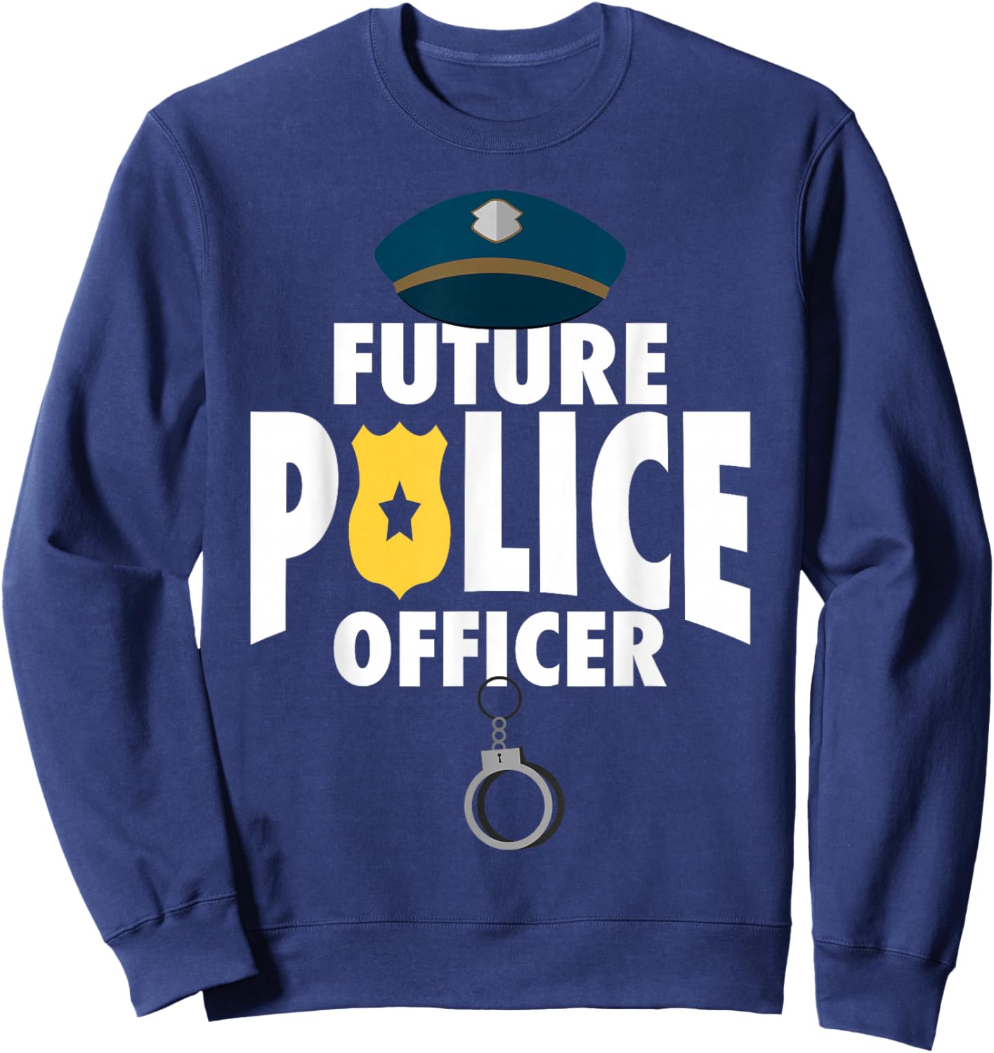 Cool Police Officer Design For Boys Kids Toddler Cop Police Sweatshirt - Sweatshirt | Navy