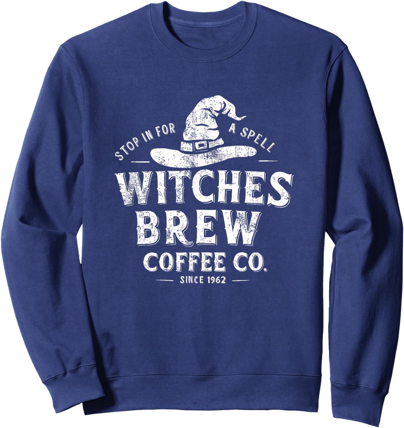 Witches Brew Vintage Coffee Halloween Coffee Costume Sweatshirt - Sweatshirt | Navy