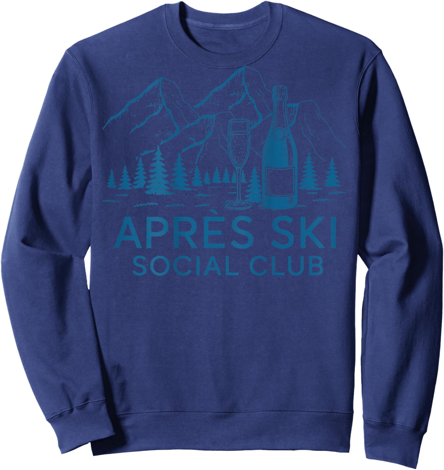 Apres Ski Social Club Skiing Winter Party Alps Sweatshirt - Sweatshirt | Navy