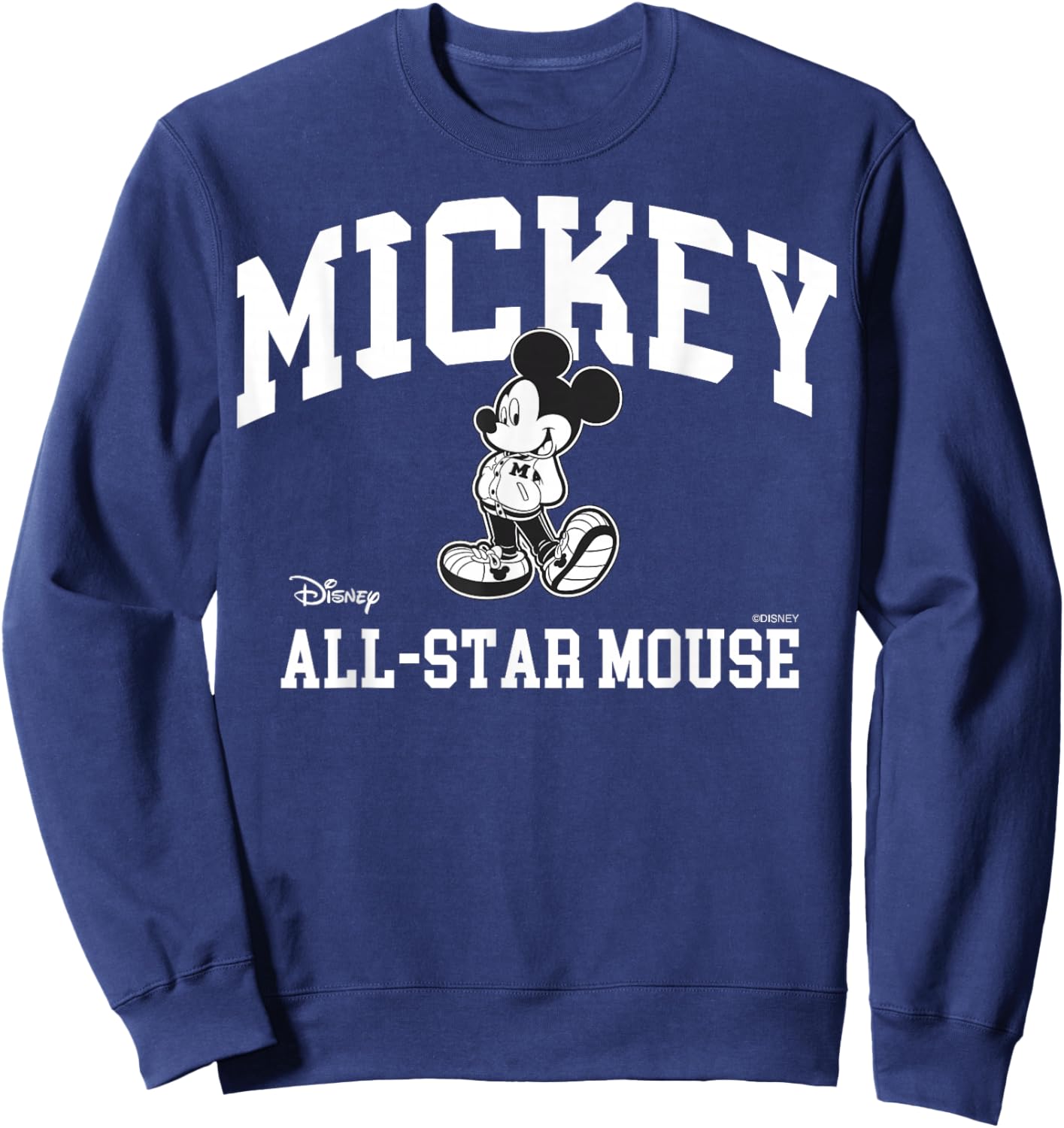 Disney Mickey and Friends All Star Varsity Style Sweatshirt - Sweatshirt | Navy