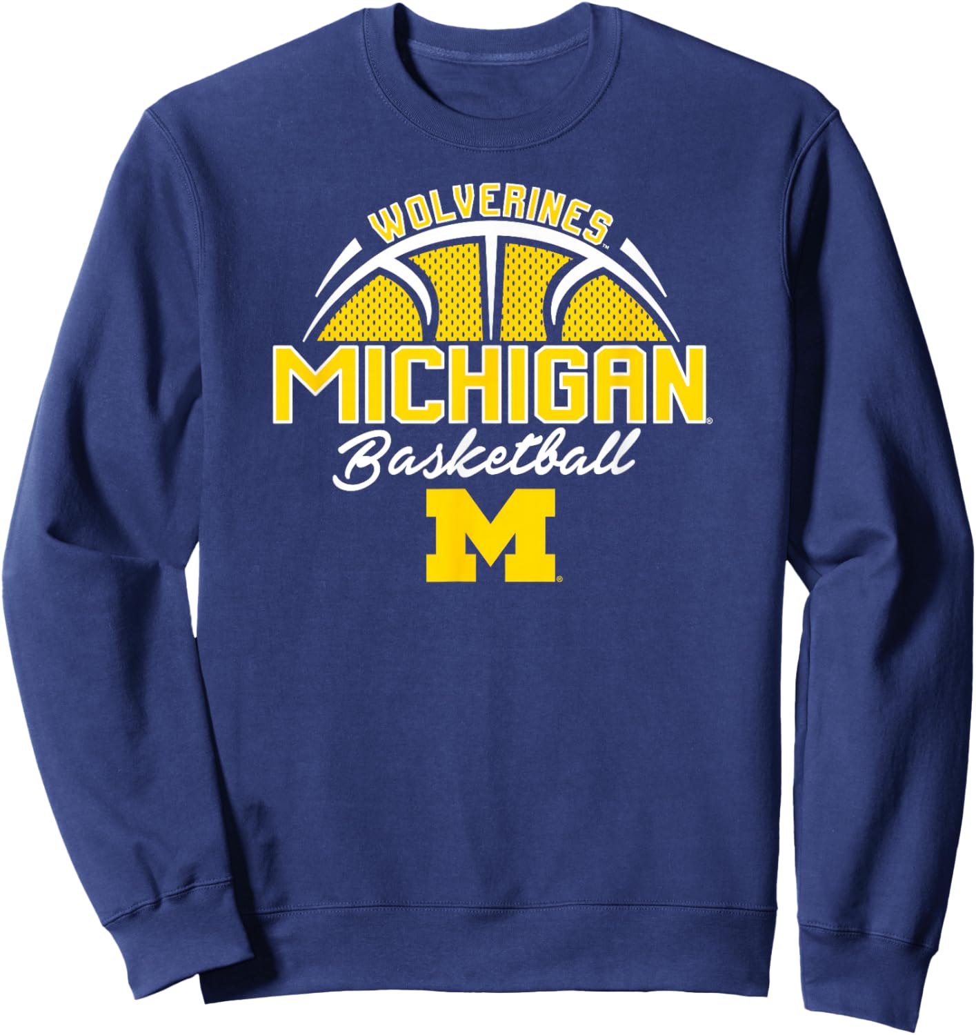 Michigan Wolverines Basketball Three Pointer Navy Sweatshirt - Sweatshirt | Navy