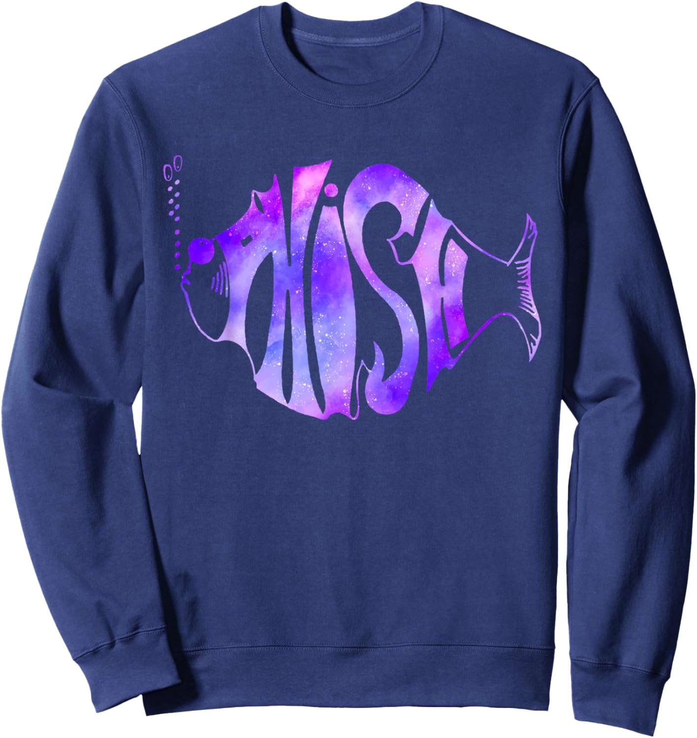 Graphic Art Fishs Last Name Lovely Animal Outfits Musicians Sweatshirt - Sweatshirt | Navy