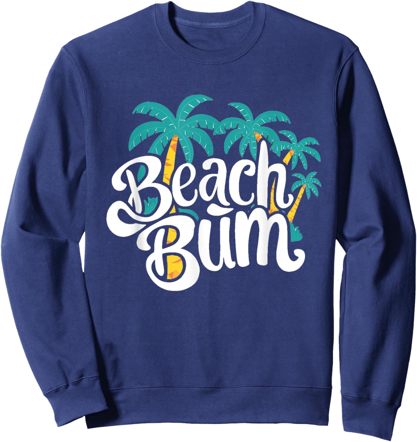 Beach Bum Summer Sandy Ocean Vibes and Waves Surfing Sweatshirt - Sweatshirt | Navy
