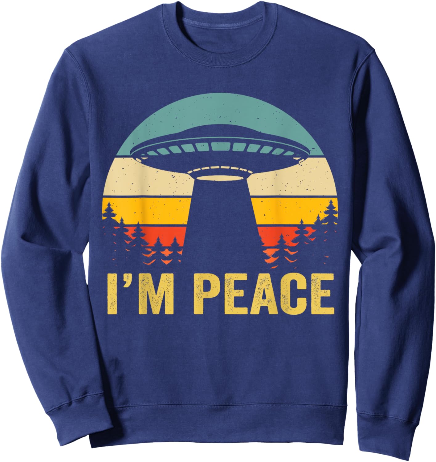 I Come In Peace im Peace Matching Couples Alien Sweatshirt - Sweatshirt | Navy