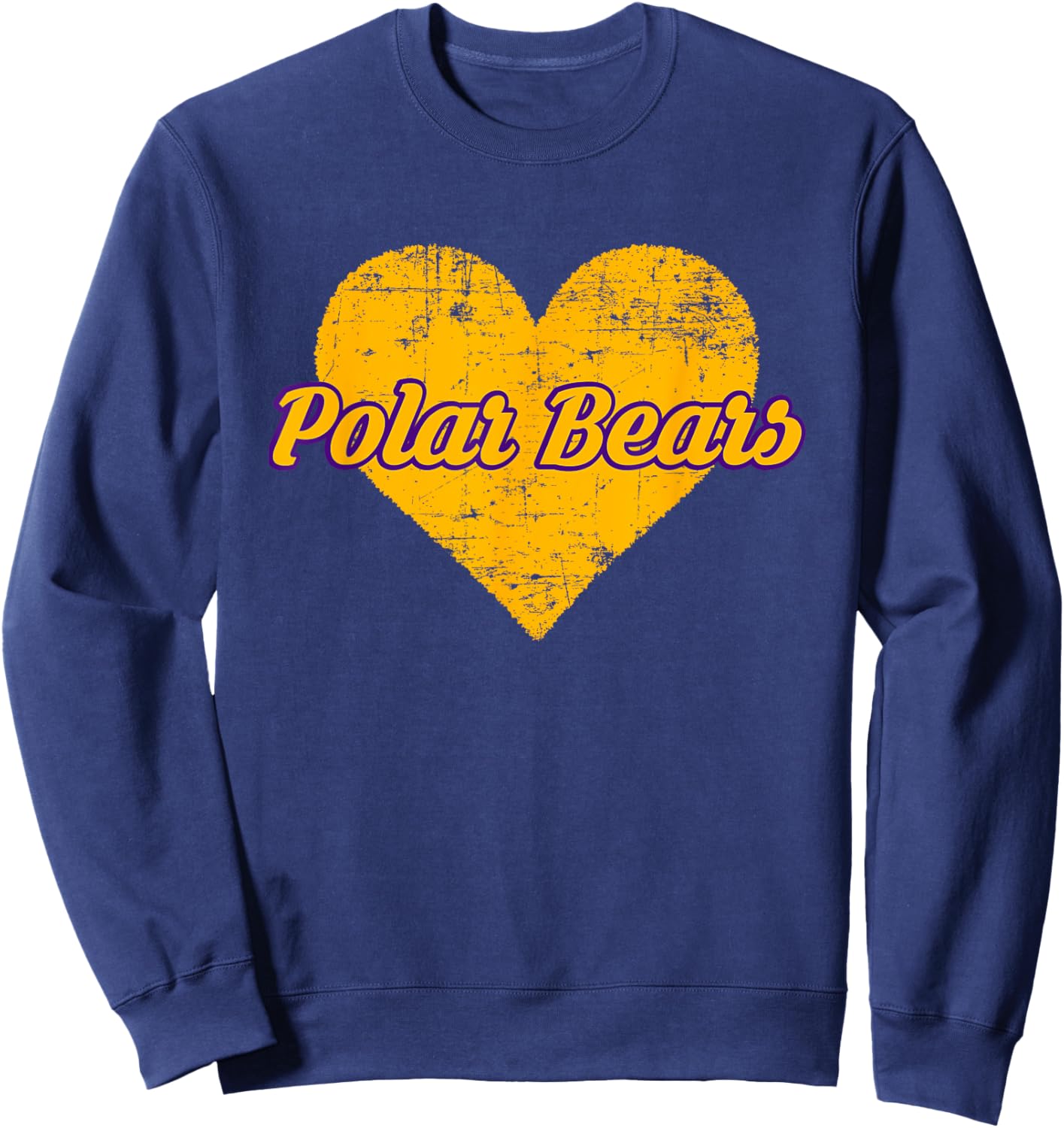 Jackson Polar Bears Over Heart Sweatshirt - Sweatshirt | Navy