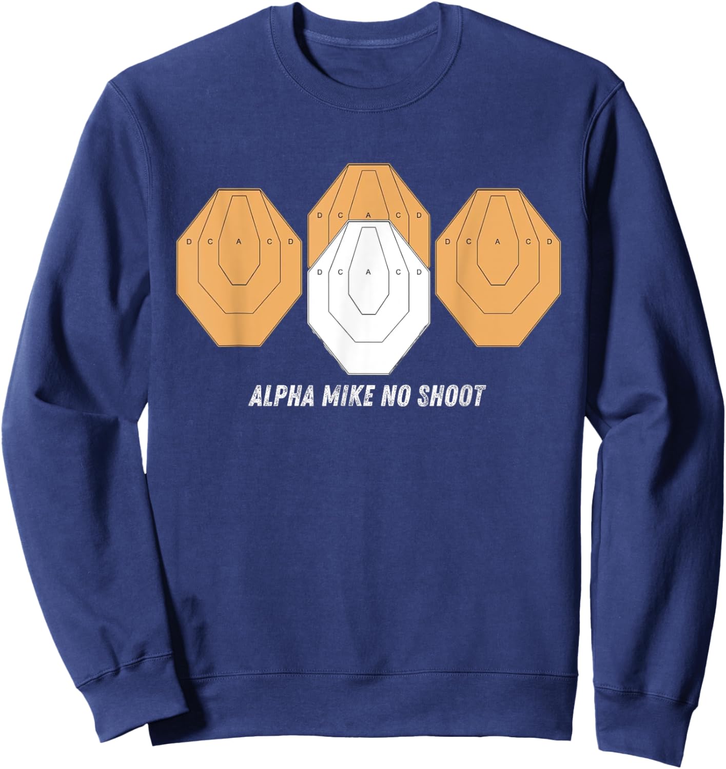IPSC USPSA Target Alpha Mike No Shoot Competiton Sweatshirt - Sweatshirt | Navy
