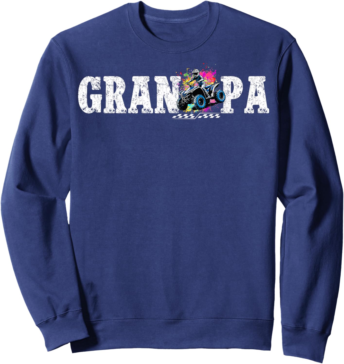 Grandpa ATV Birthday Sweatshirt - Sweatshirt | Navy