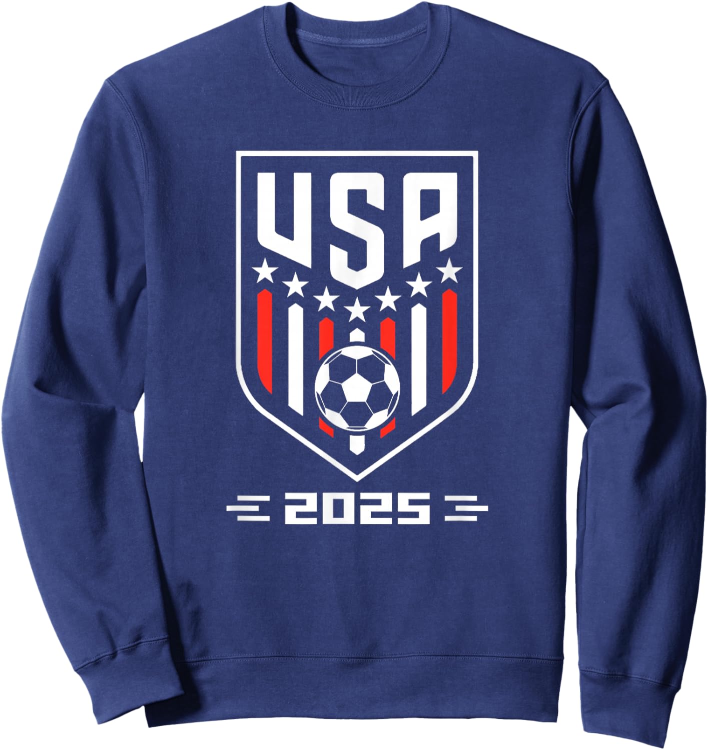 American Flag Soccer Team Boys Men Women Girls Soccer 2025 Sweatshirt - Sweatshirt | Navy