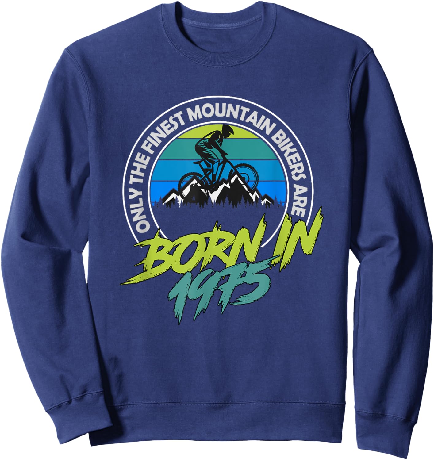 50 Year Old MTB Born in 1974 50th Birthday Mountain Biker Sweatshirt - Sweatshirt | Navy
