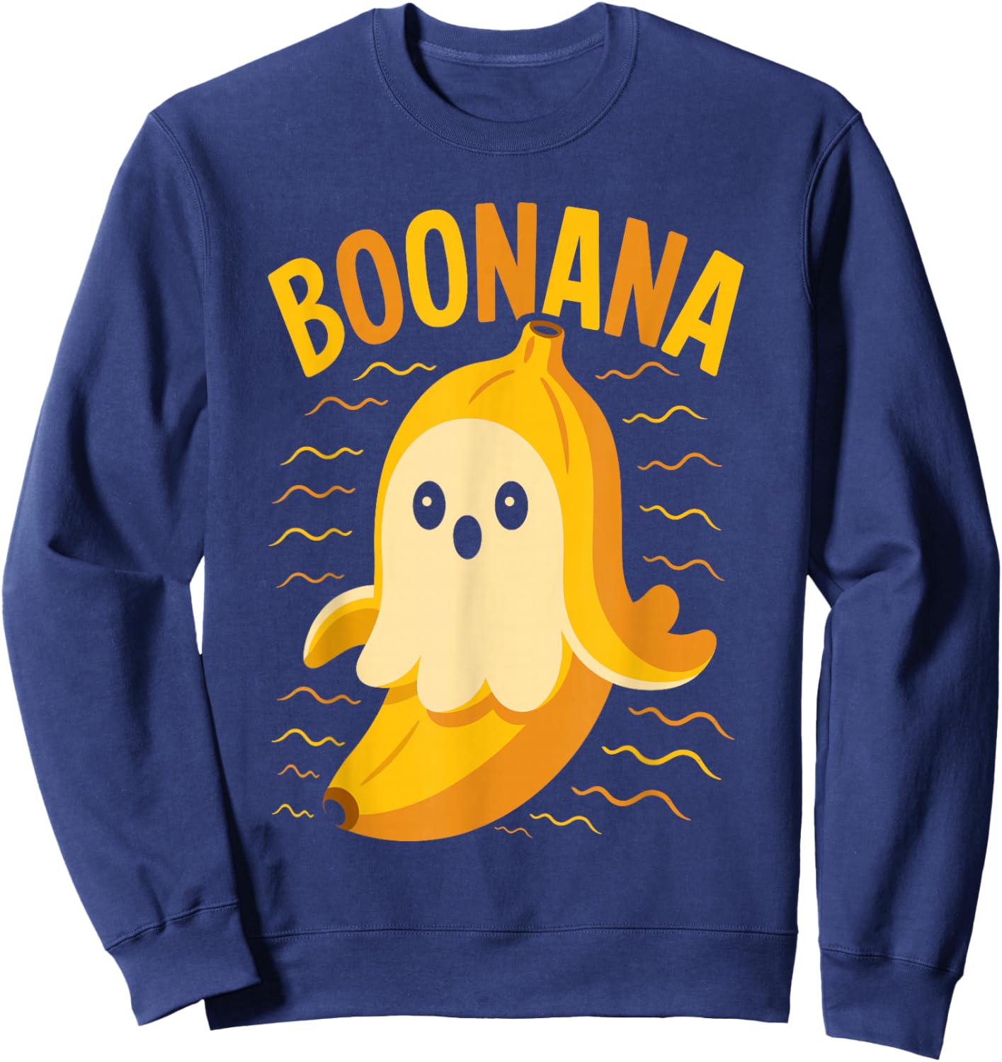 Boonana Cute Ghost Banana Ghost Food Halloween Costume Sweatshirt - Sweatshirt | Navy