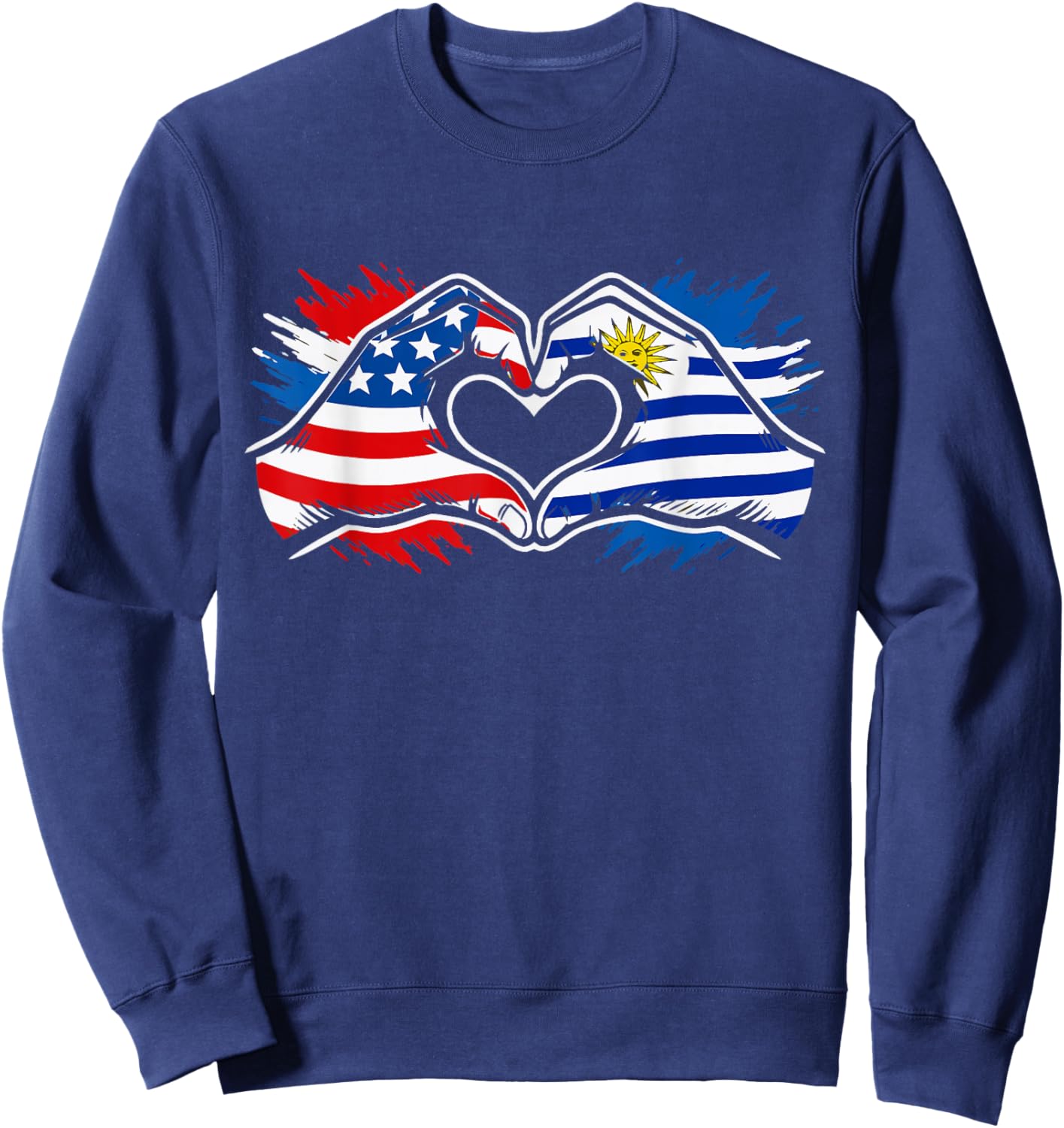 Uruguay American Flag Sweatshirt - Sweatshirt | Navy