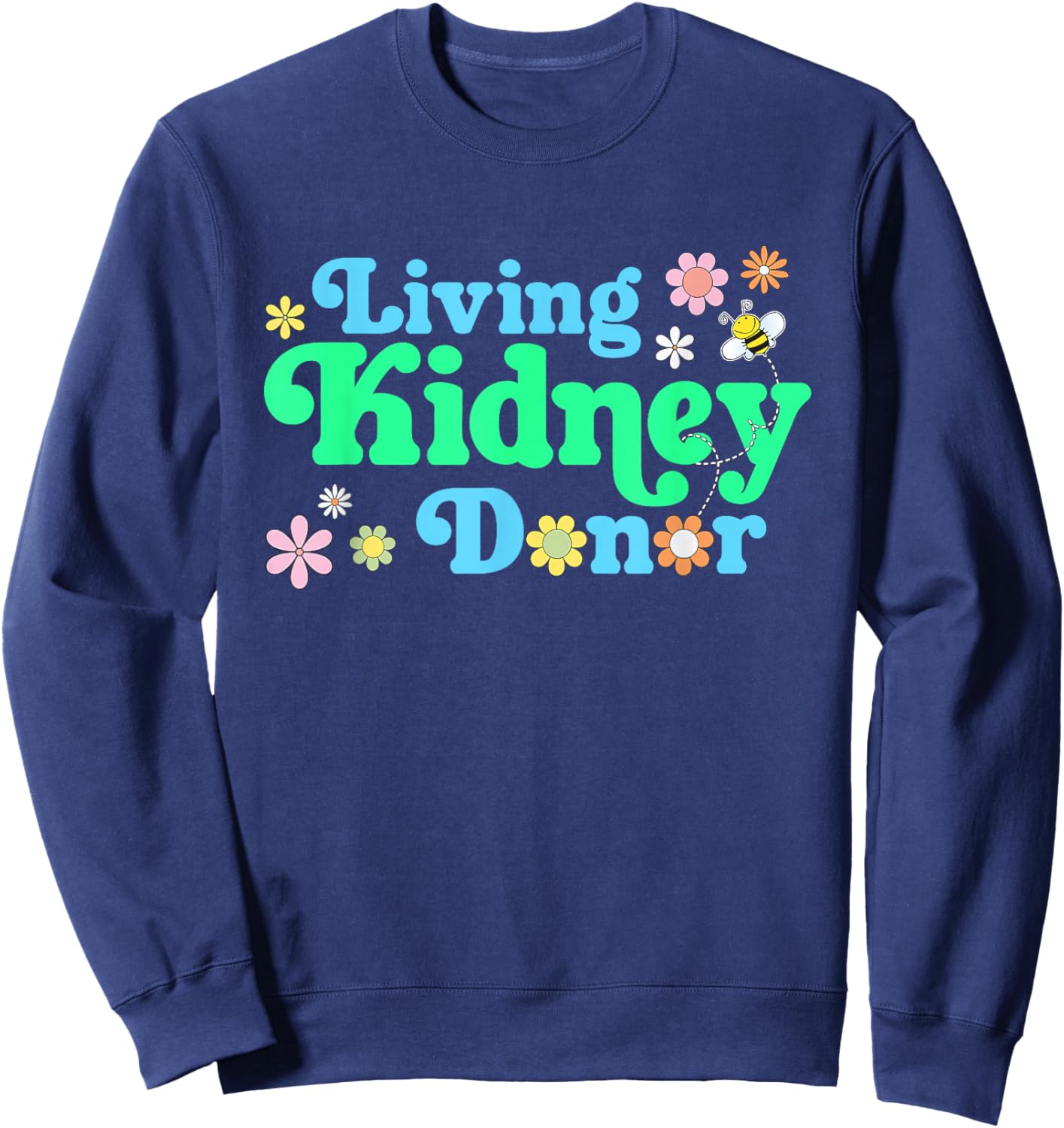 Living Kidney Donor a Women's Living Donor Vintage Style Sweatshirt - Sweatshirt | Navy