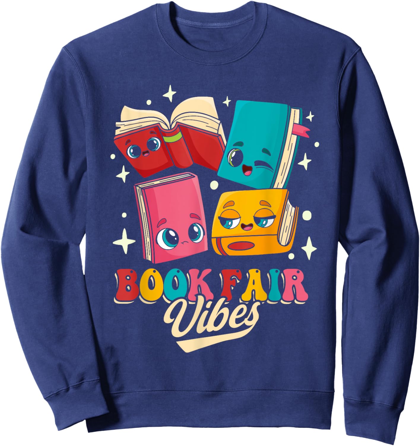 Book Fair Vibes Sweatshirt - Sweatshirt | Navy