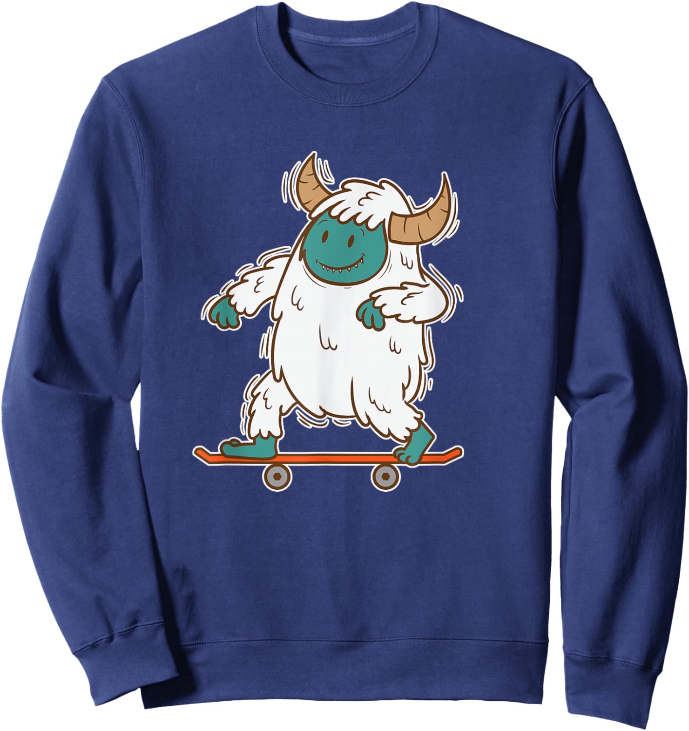 Yeti skating Snowman Sweatshirt - Sweatshirt | Navy