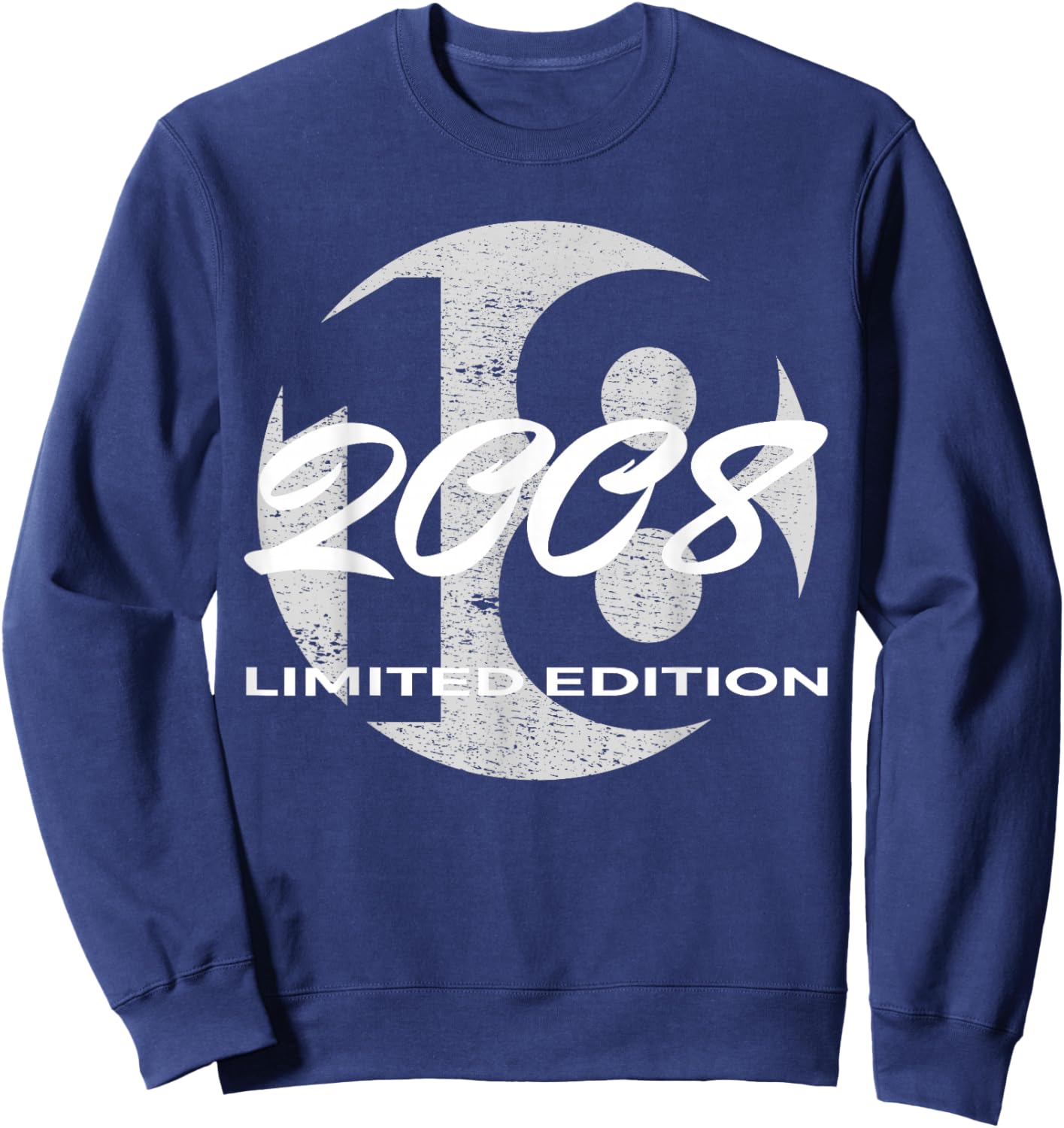 18th Birthday Girl Boy 18 Years 2008 Funny Gift Sweatshirt - Sweatshirt | Navy