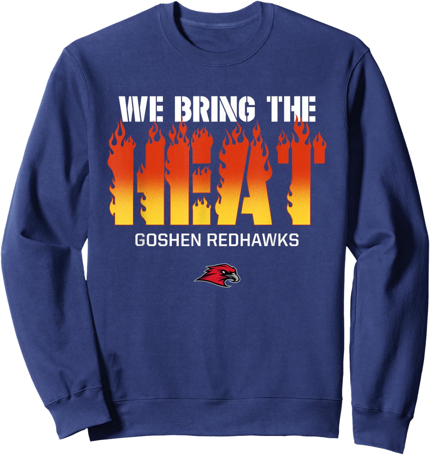 Goshen Redhawks Logo We Bring the Heat HS Sweatshirt - Sweatshirt | Navy