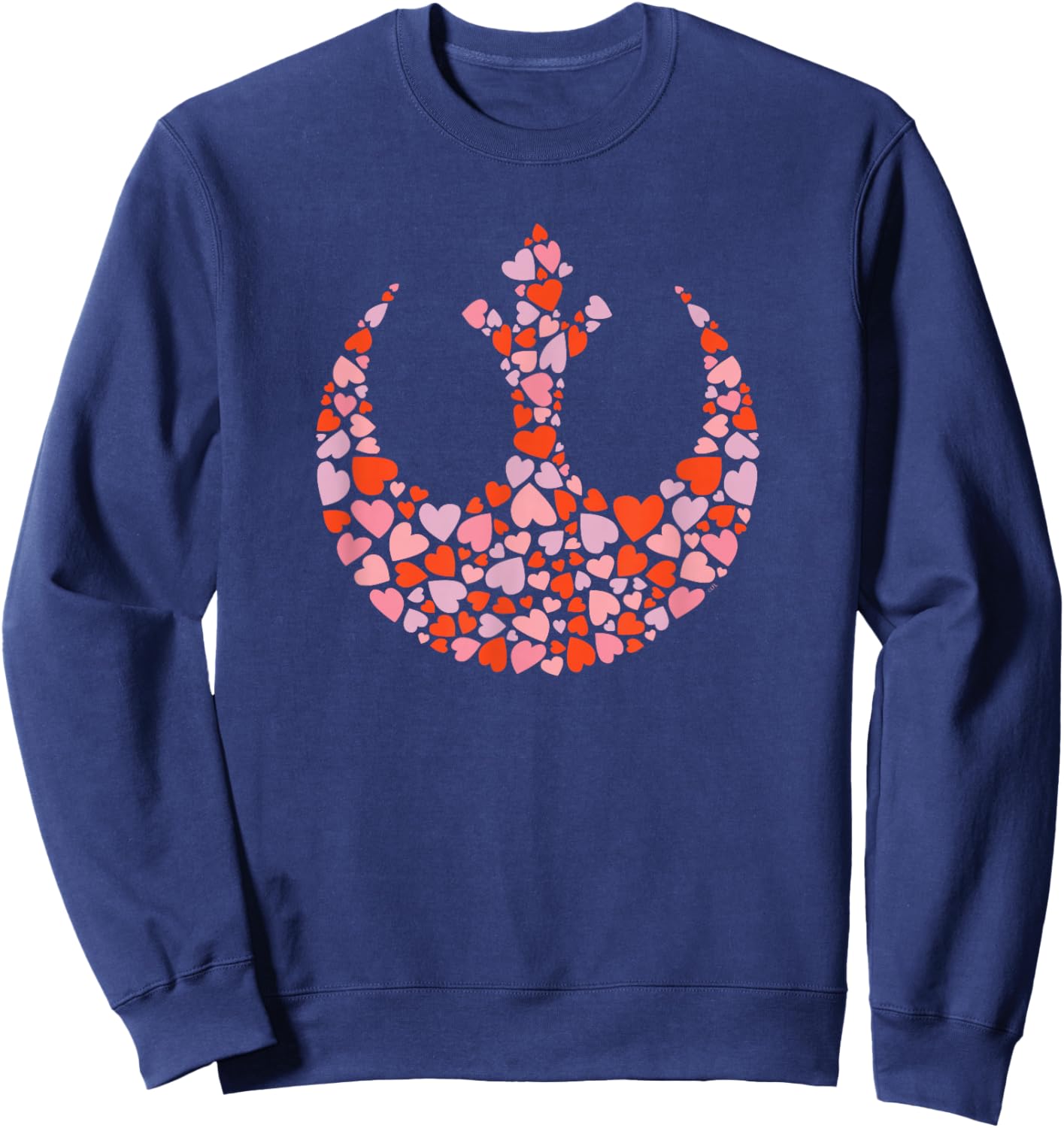 Star Wars Valentine's Day Rebel Alliance Symbol Logo Hearts Sweatshirt - Sweatshirt | Navy