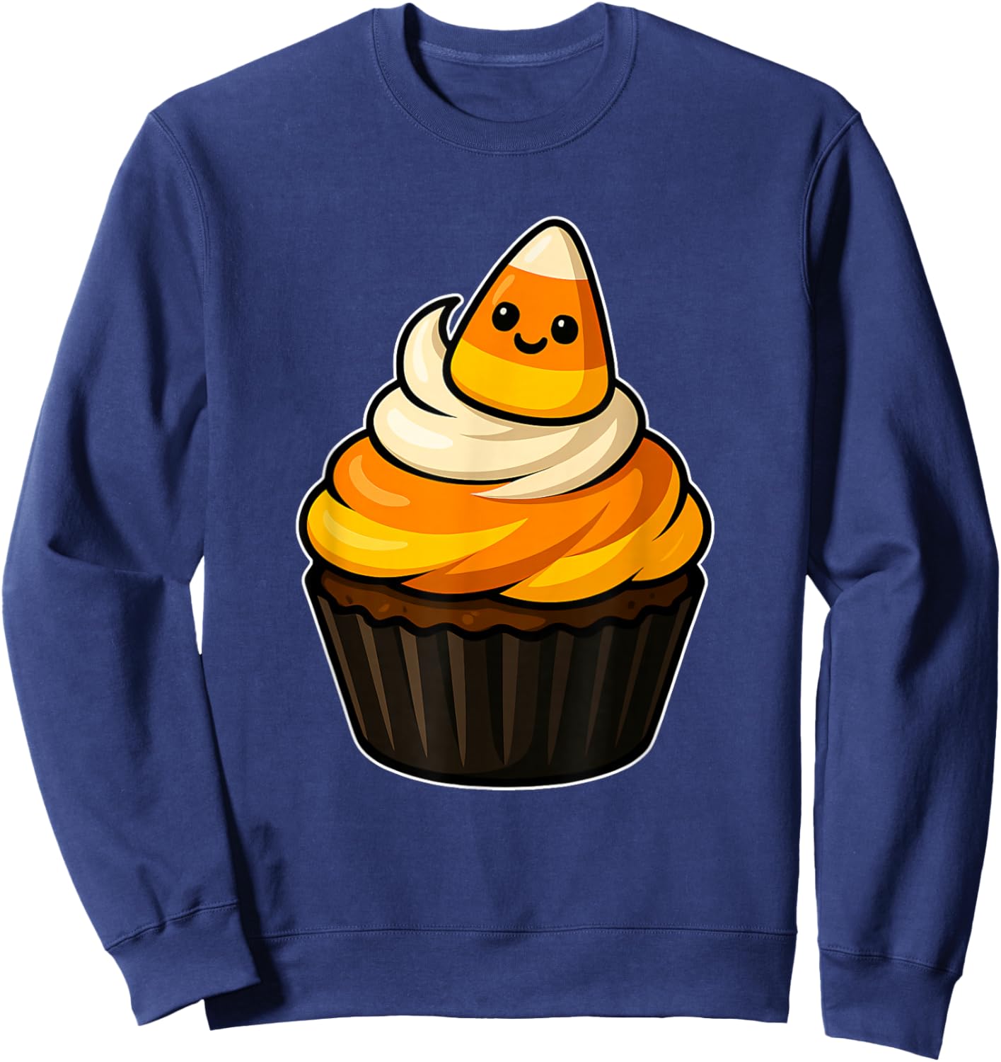 Candy Corn Cupcake Sweatshirt - Sweatshirt | Navy