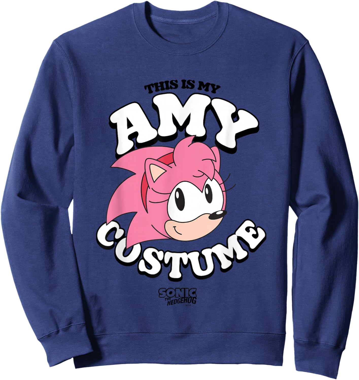 Sonic The Hedgehog Halloween This Is My Amy Retro Costume Sweatshirt - Sweatshirt | Navy