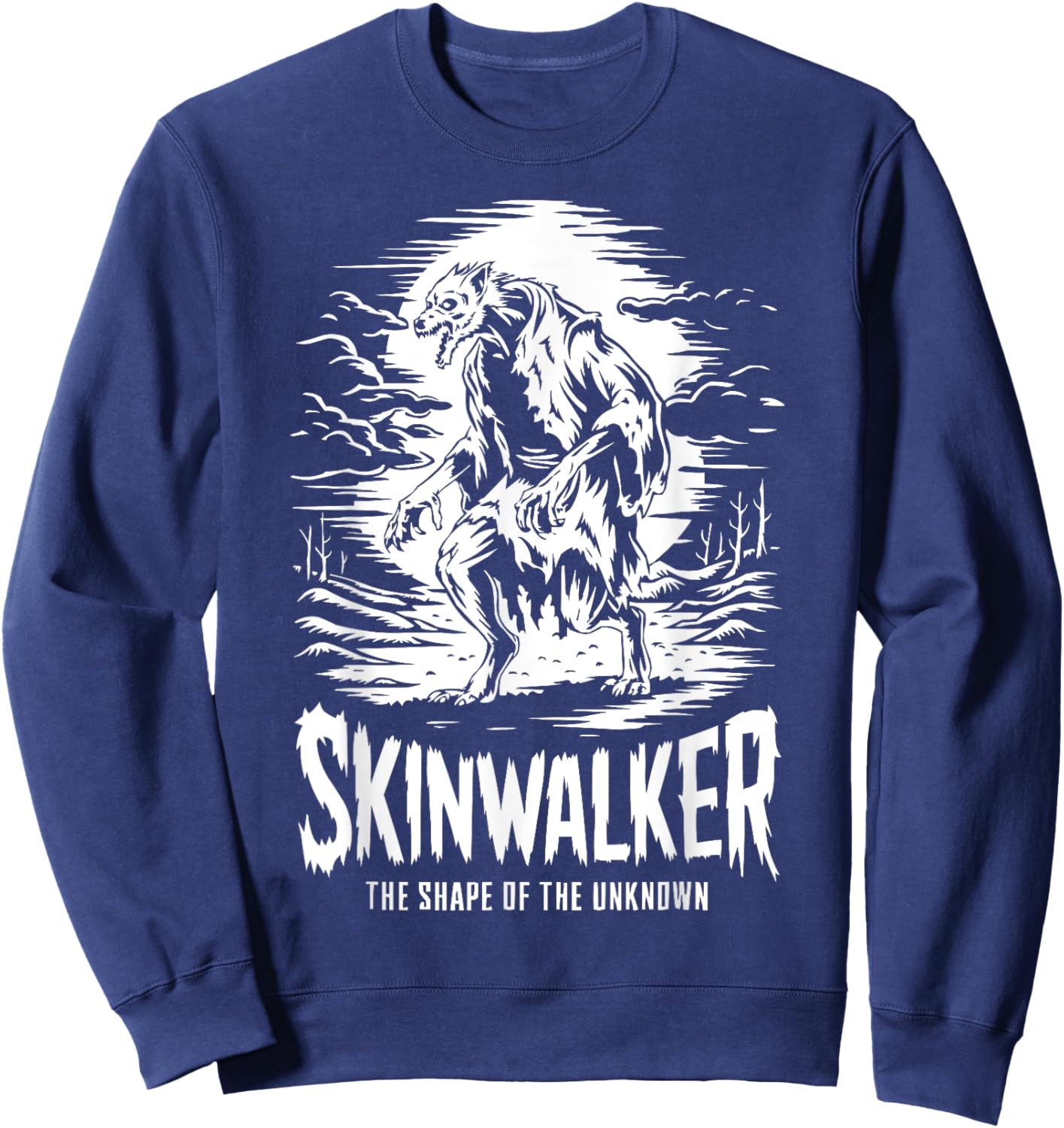 Skinwalker Cryptid Monster Cryptozoology Skin Walker Sweatshirt - Sweatshirt | Navy