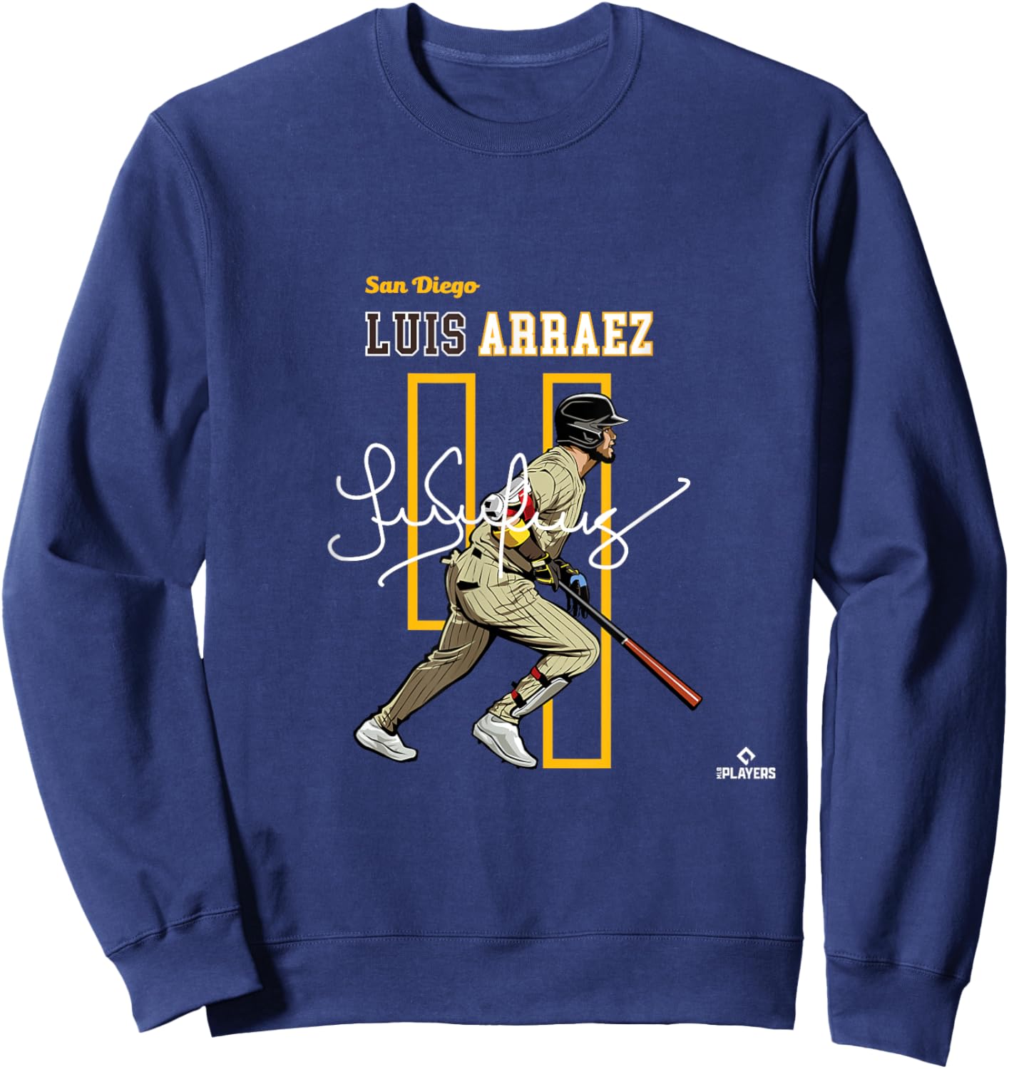 Luis Arraez | San Diego Baseball Players | MLBLAR3005 Sweatshirt - Sweatshirt | Navy