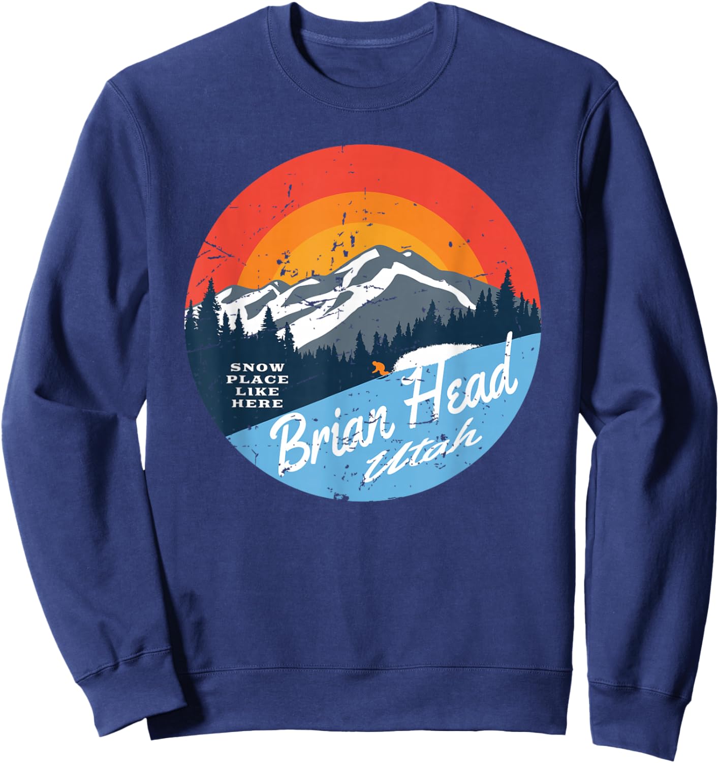 Brian Head Utah Winter Vacation Souvenir Sweatshirt - Sweatshirt | Navy