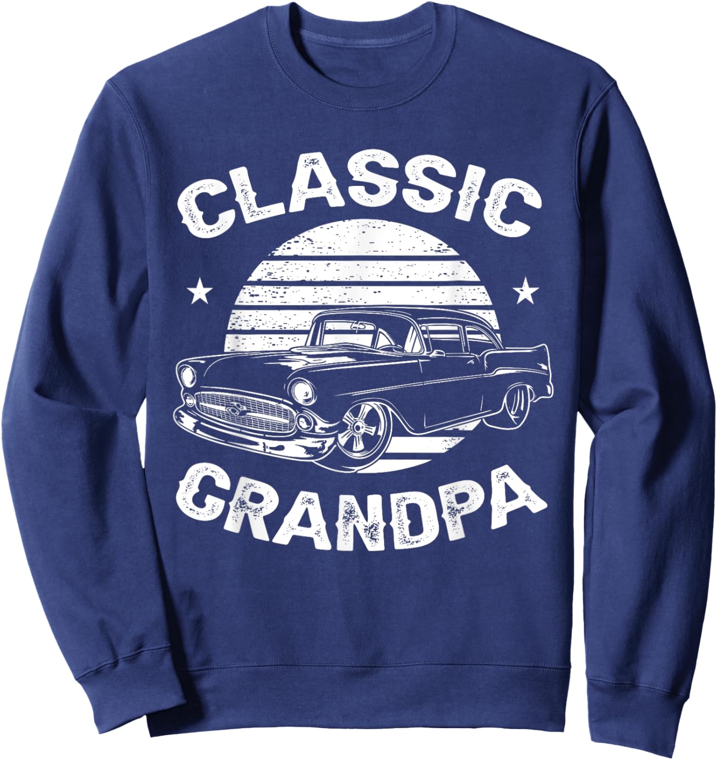 Grandpa Vintage Retro Classic Funny Car Lover Enthusiast Sweatshirt - Sweatshirt | Navy