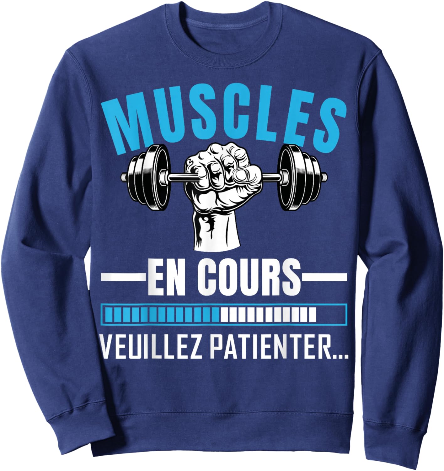 Muscles Running Muscle Humour Man Bodybuilding Sport Funny Sweatshirt - Sweatshirt | Navy