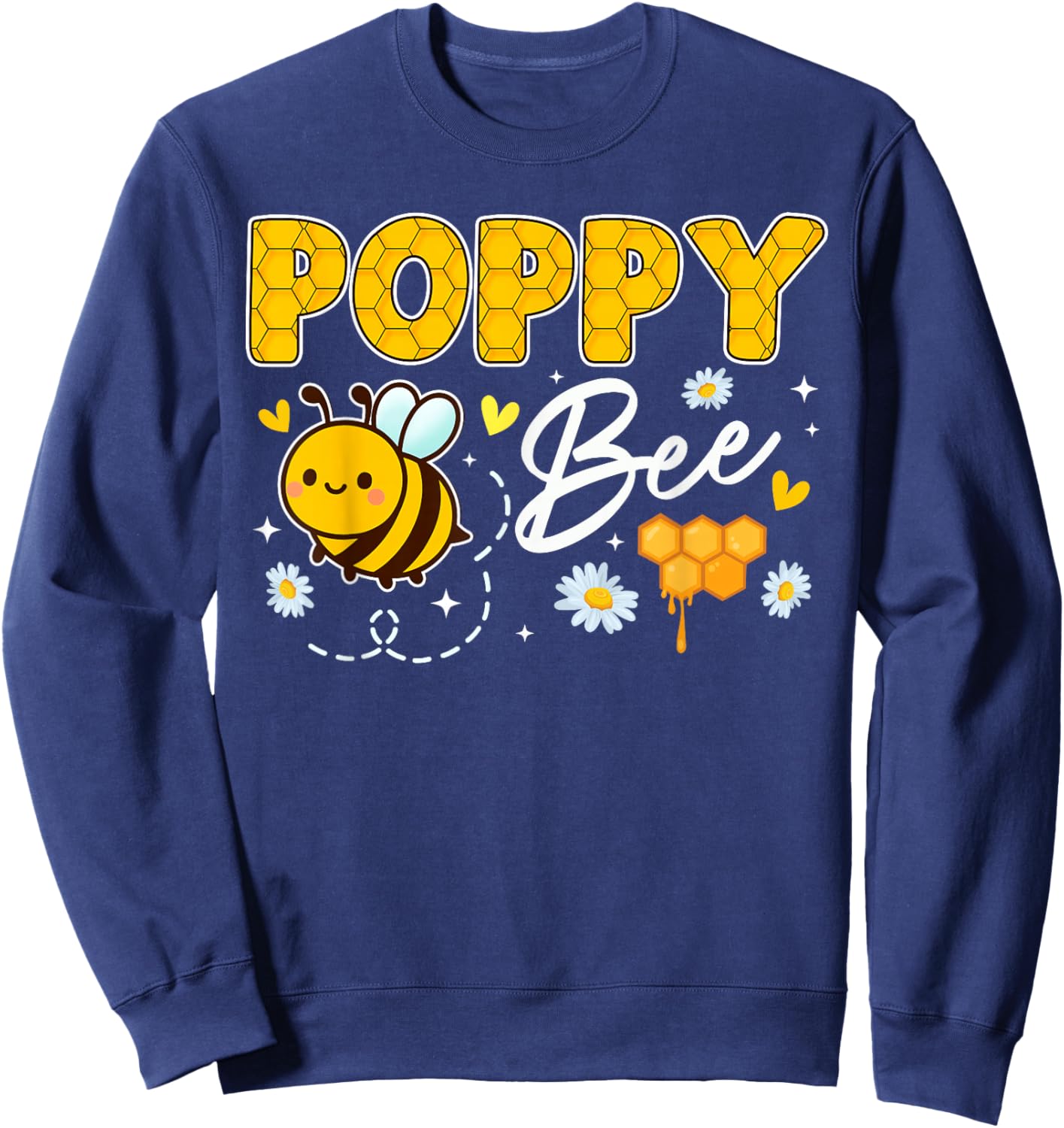 Poppy Bee Cute Beekeeping Birthday Party Matching Family Sweatshirt - Sweatshirt | Navy