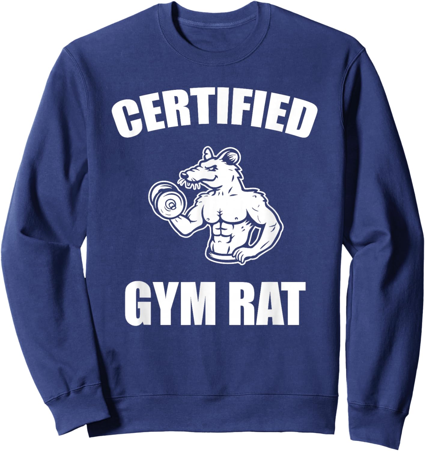 Certified gym rat Sweatshirt - Sweatshirt | Navy